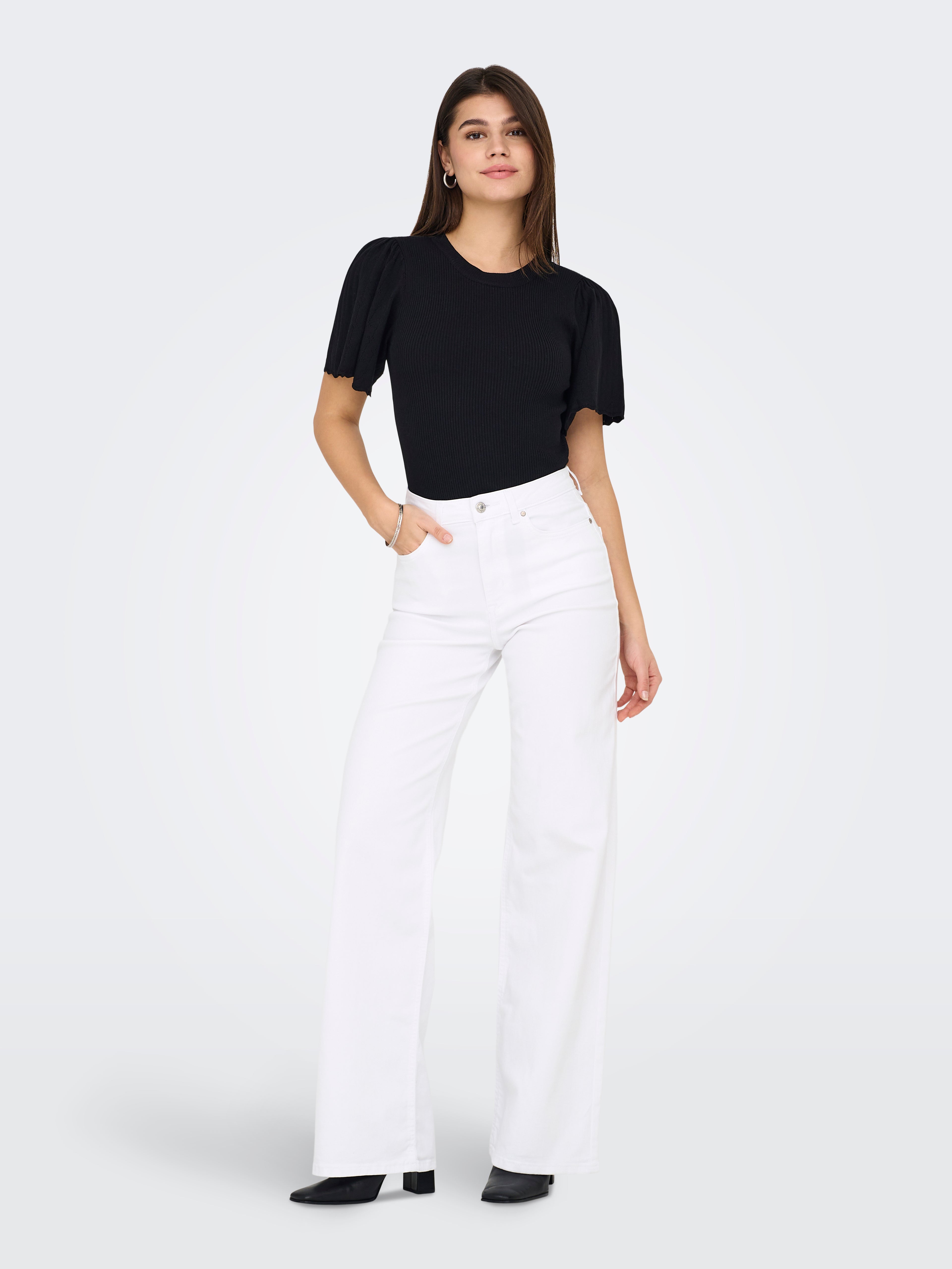 Bestseller Wide Fit Jeans Damen Bequeme Hohe Taille