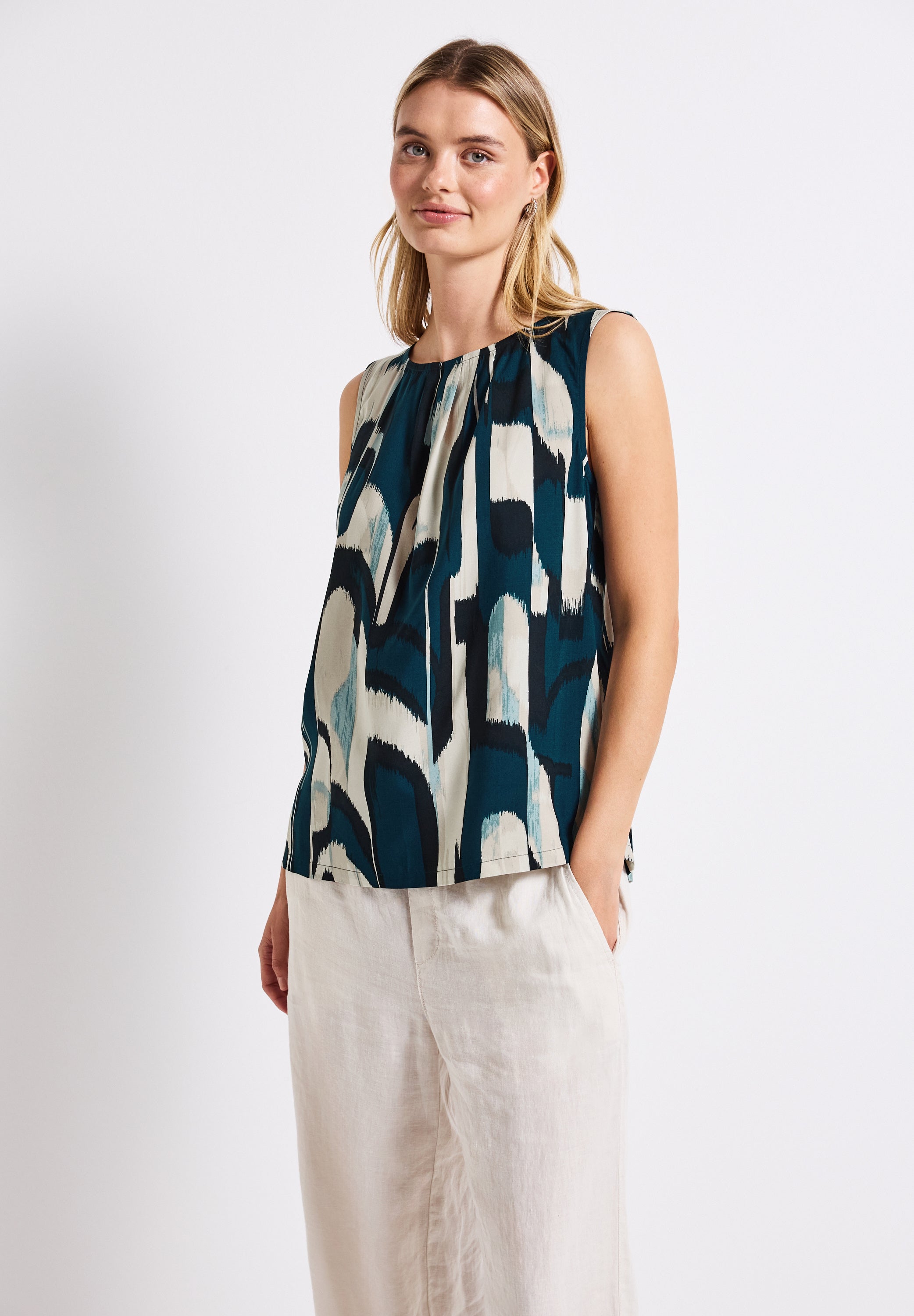 Street One ärmelloses Blusentop Damen feminine Raffung