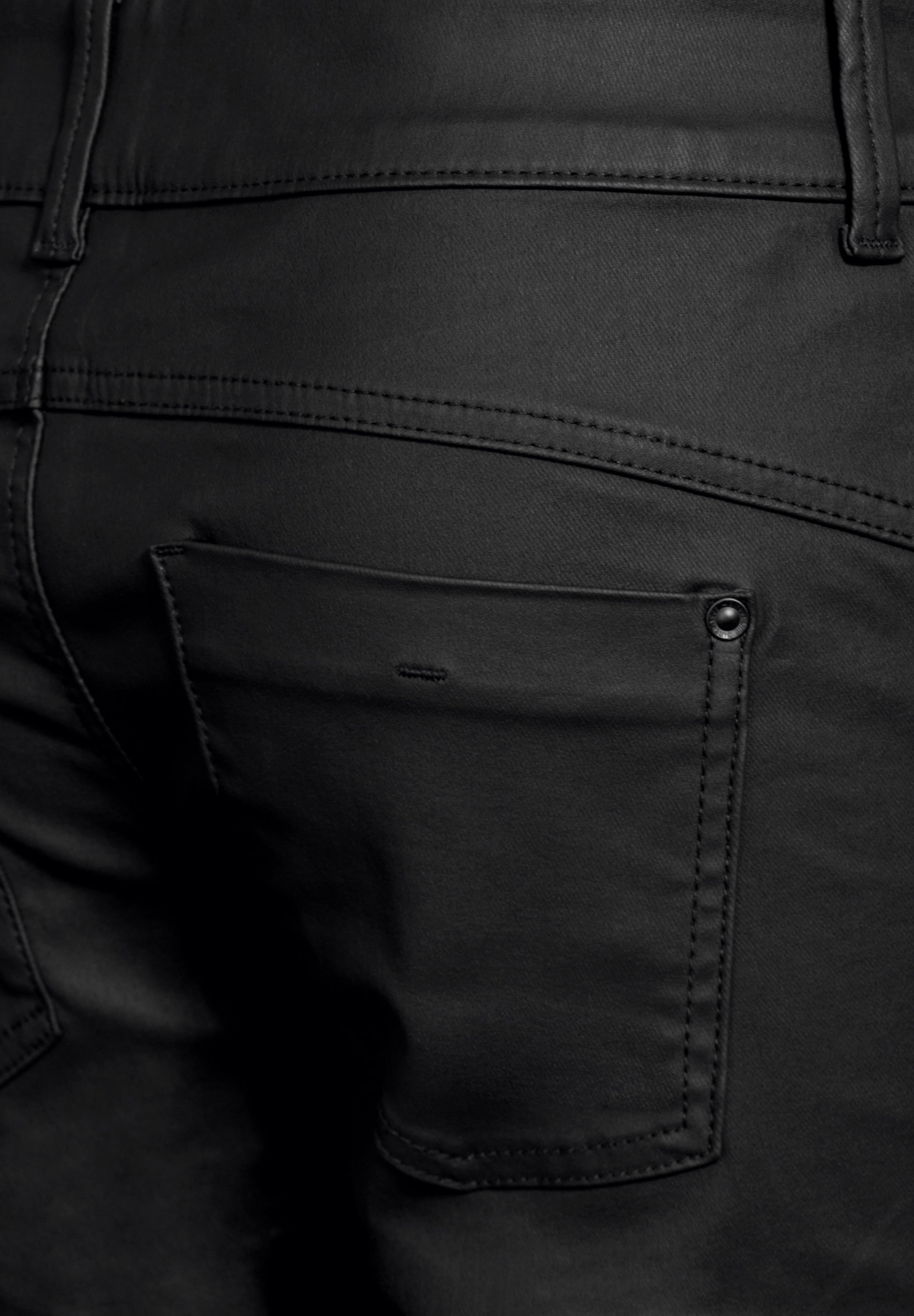 Street One Hose Coating-Effekt Slim Fit Damen Leder-Optik