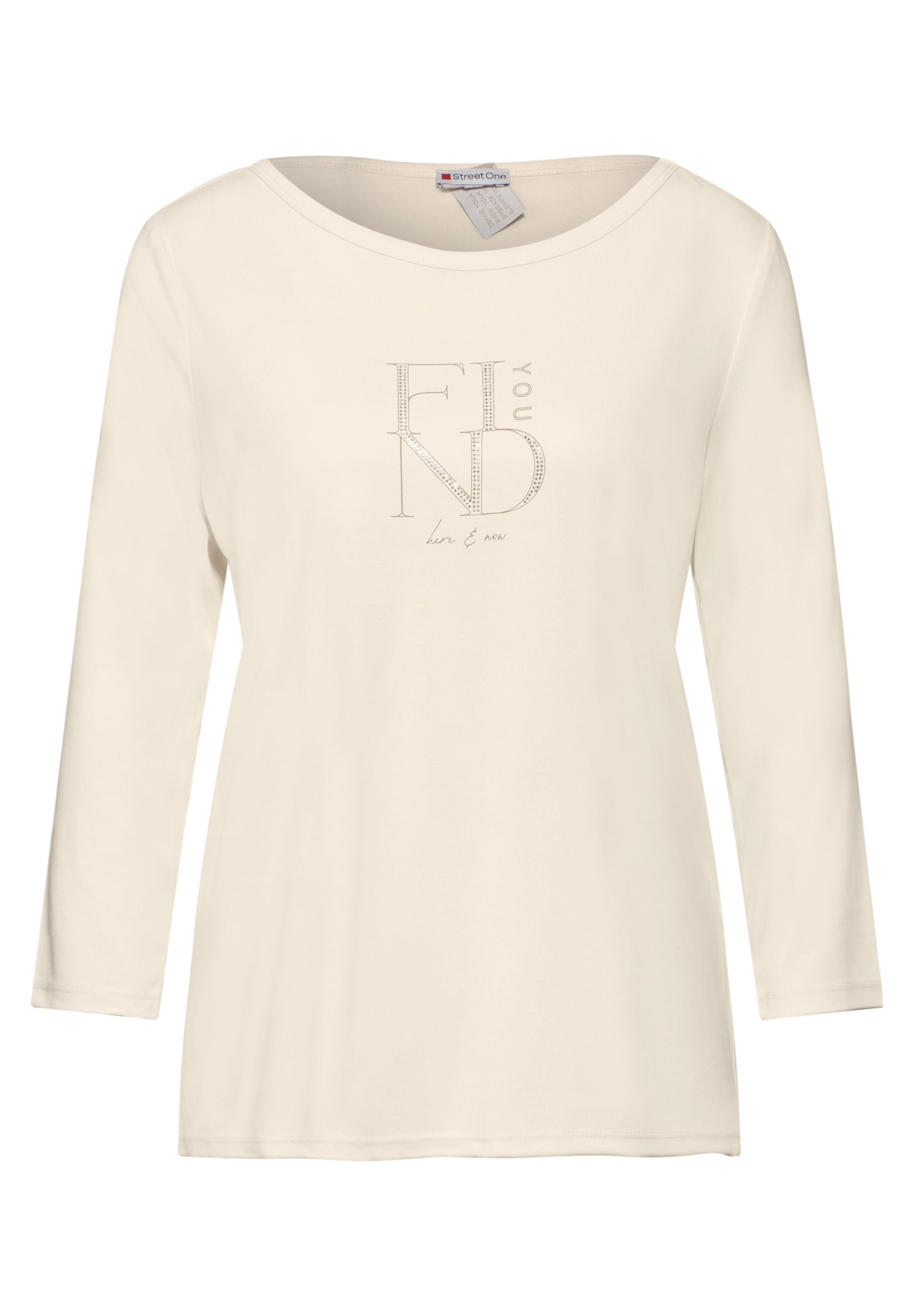 Street One Shirt Damen 3/4-Arm Seidiger Glanz Modal Mix