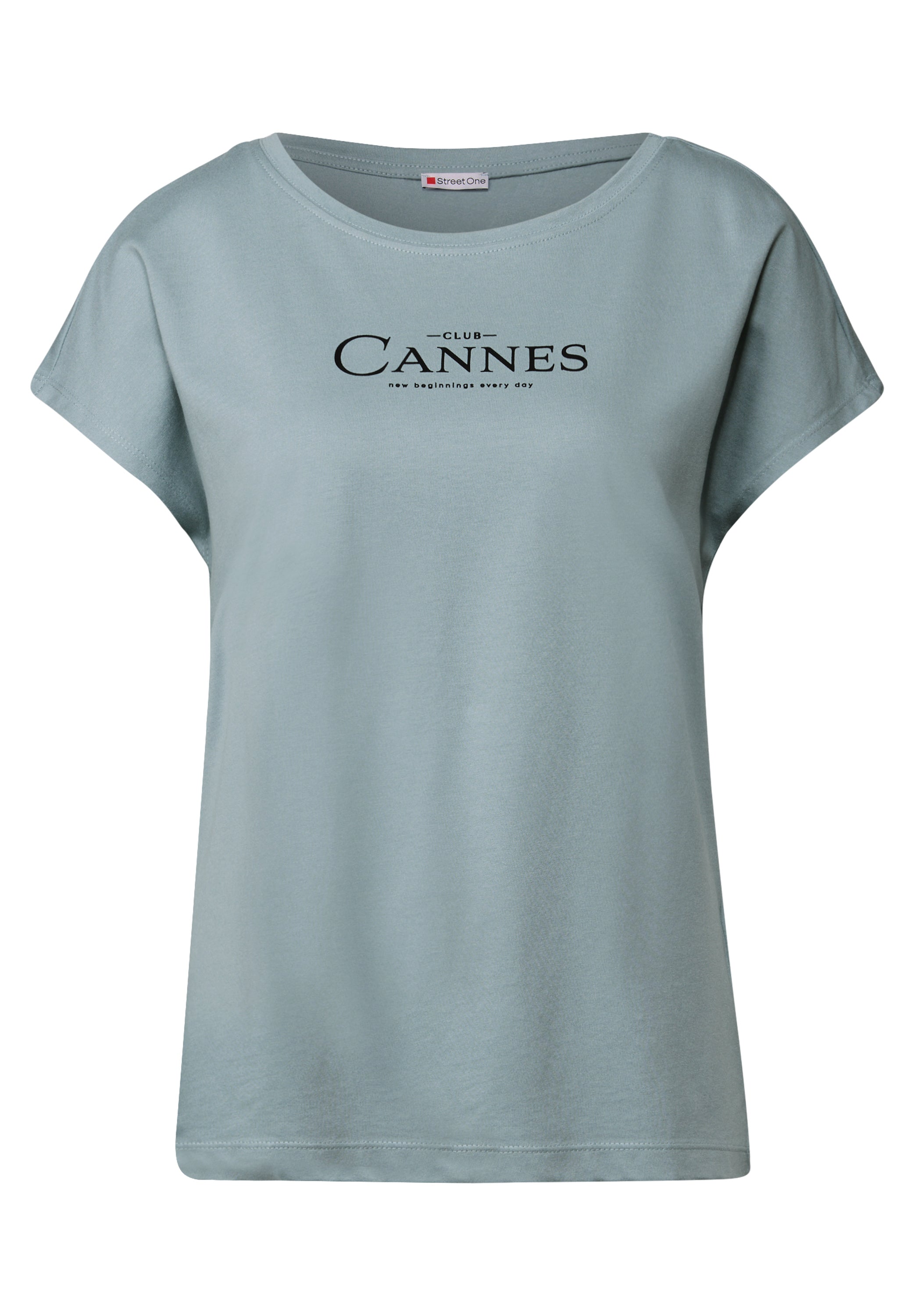 Street One Sommer-Shirt Damen mit schimmerndem Folien-Wording