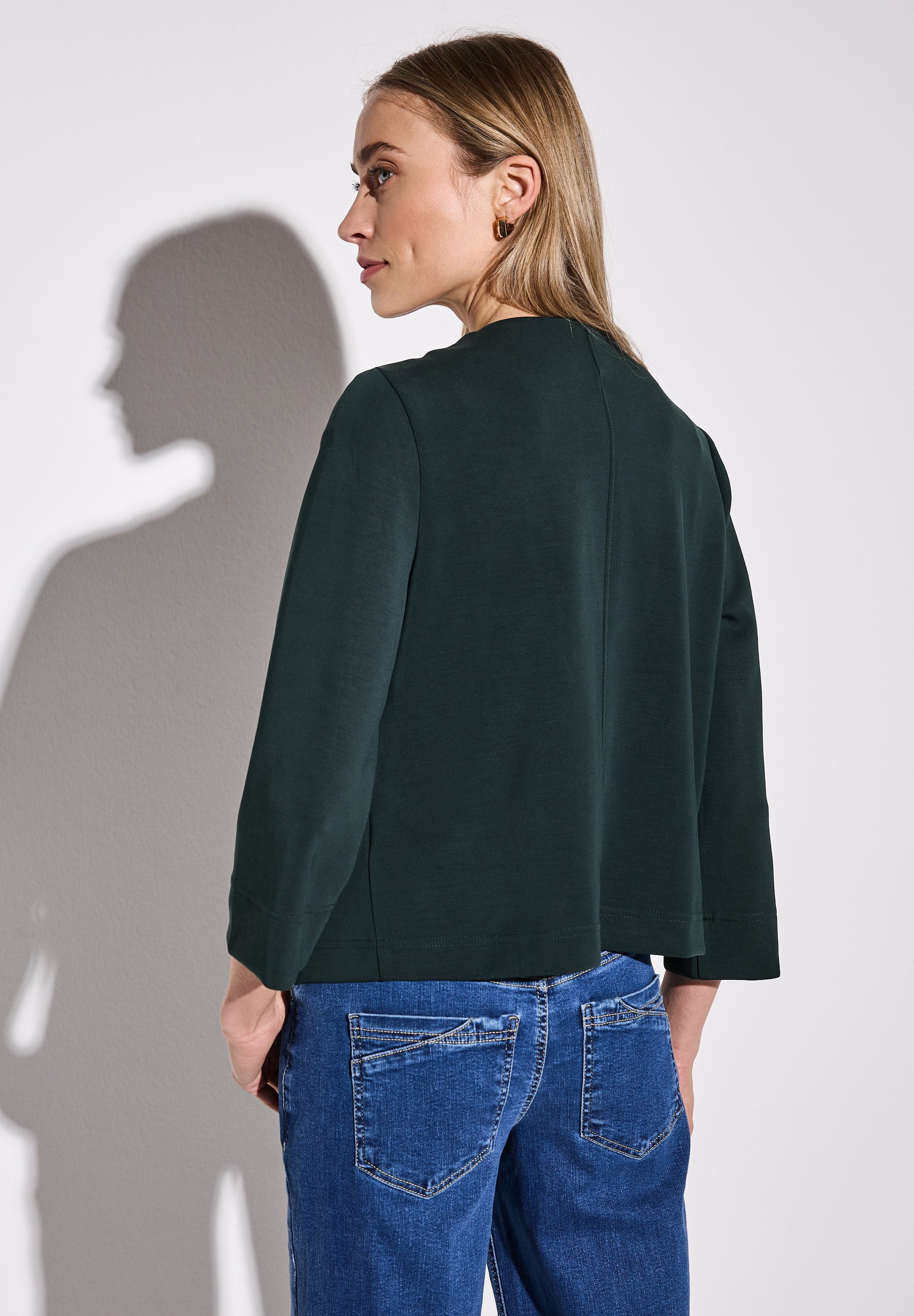 Street One Offene Jacke Damen Seidiger Glanz Modalmix