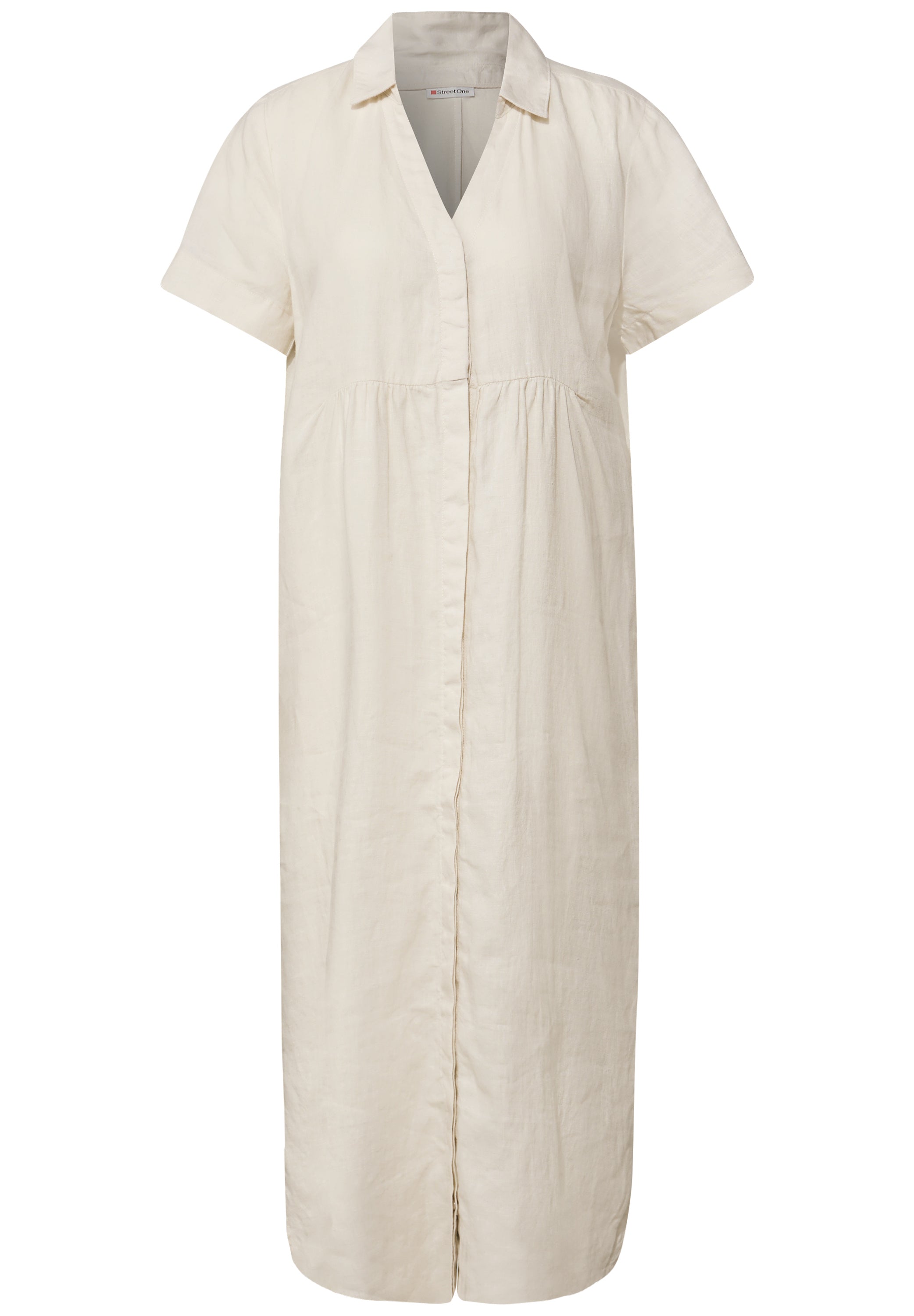 Street One Midi-Kleid Damen Leichte Leinenqualität