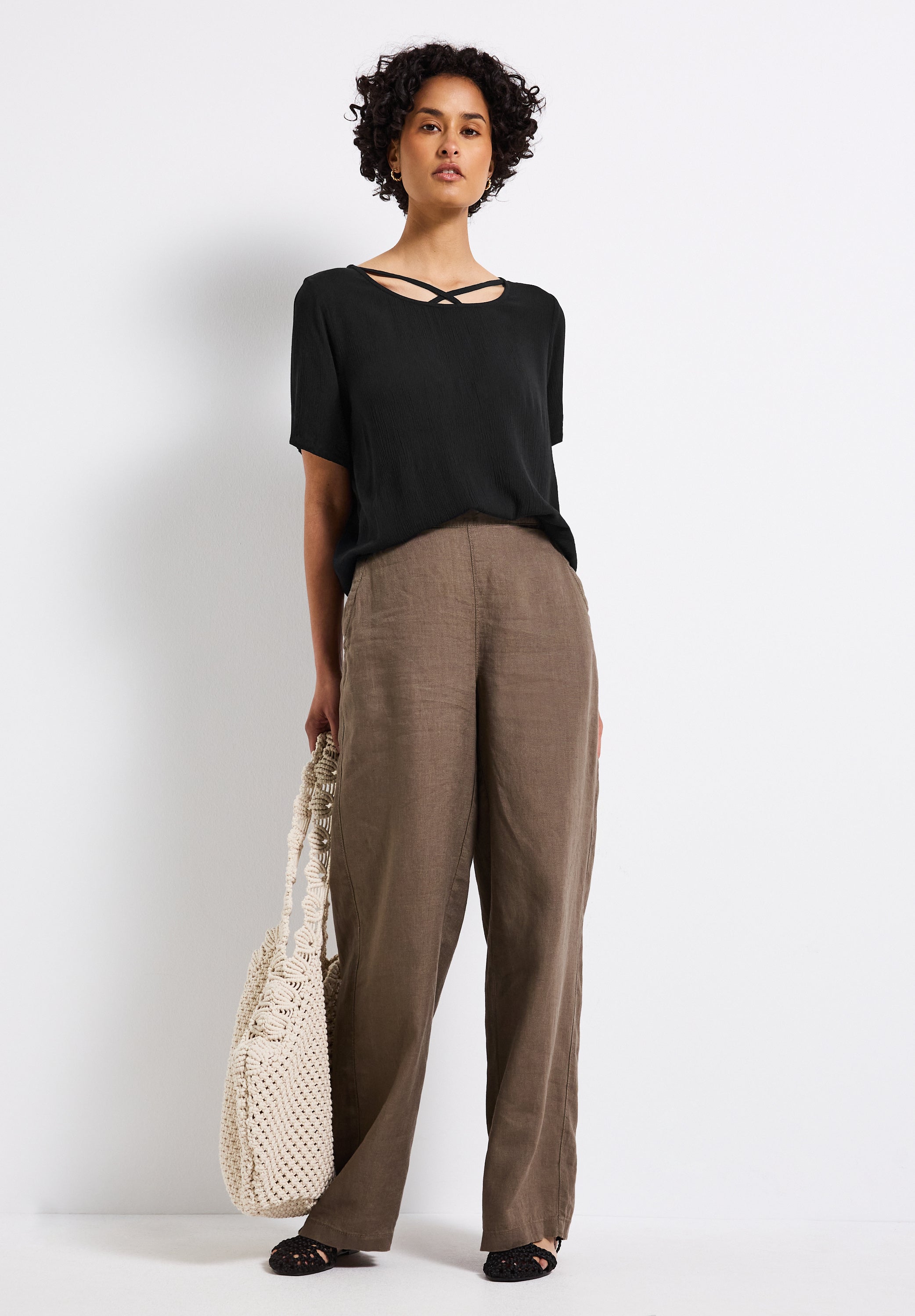 Street One Leichte Bluse Damen Sommerlich Elastischer Saum<br>