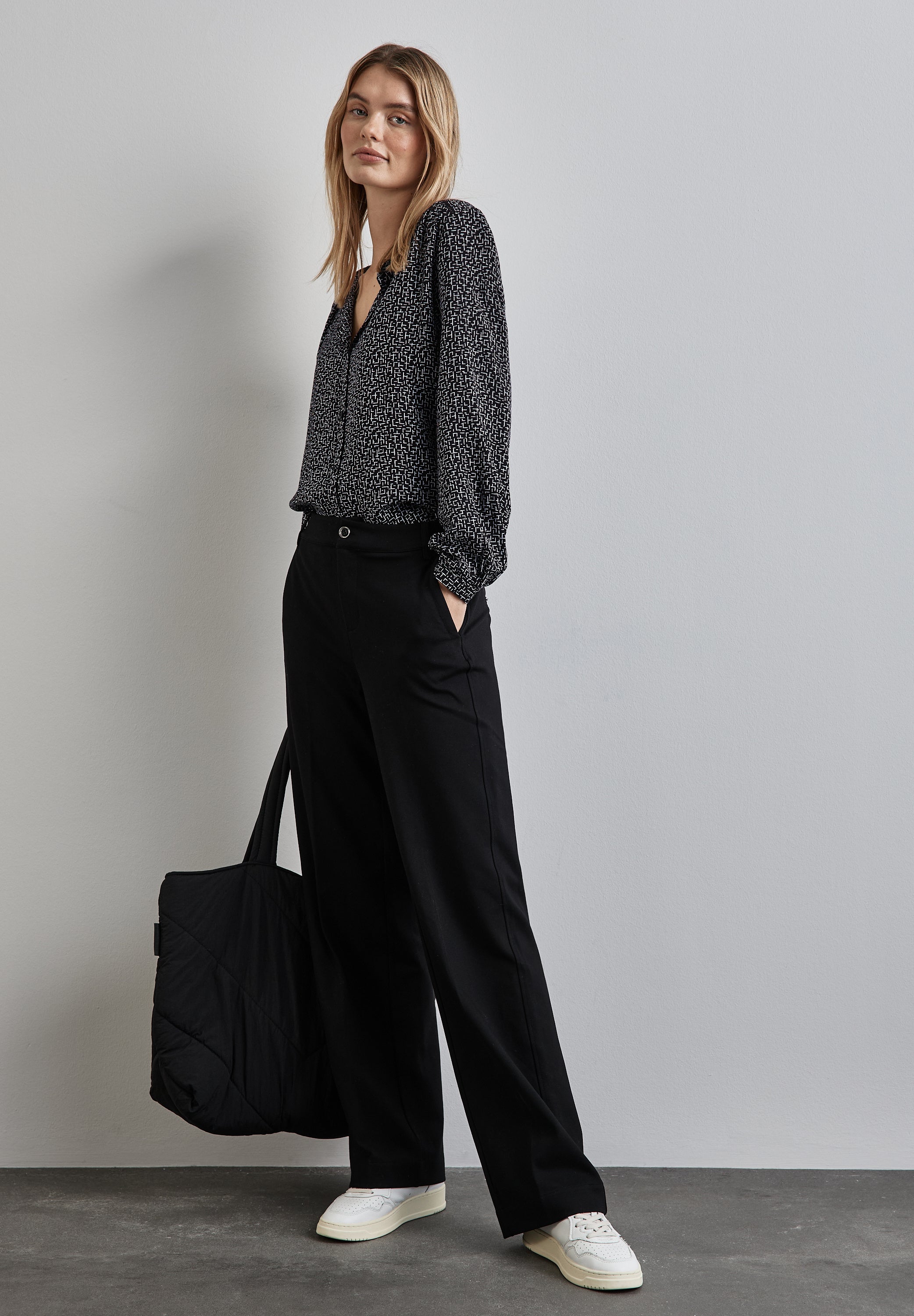 Street One Bedruckte Bluse Damen Grafisches Muster Stickerei