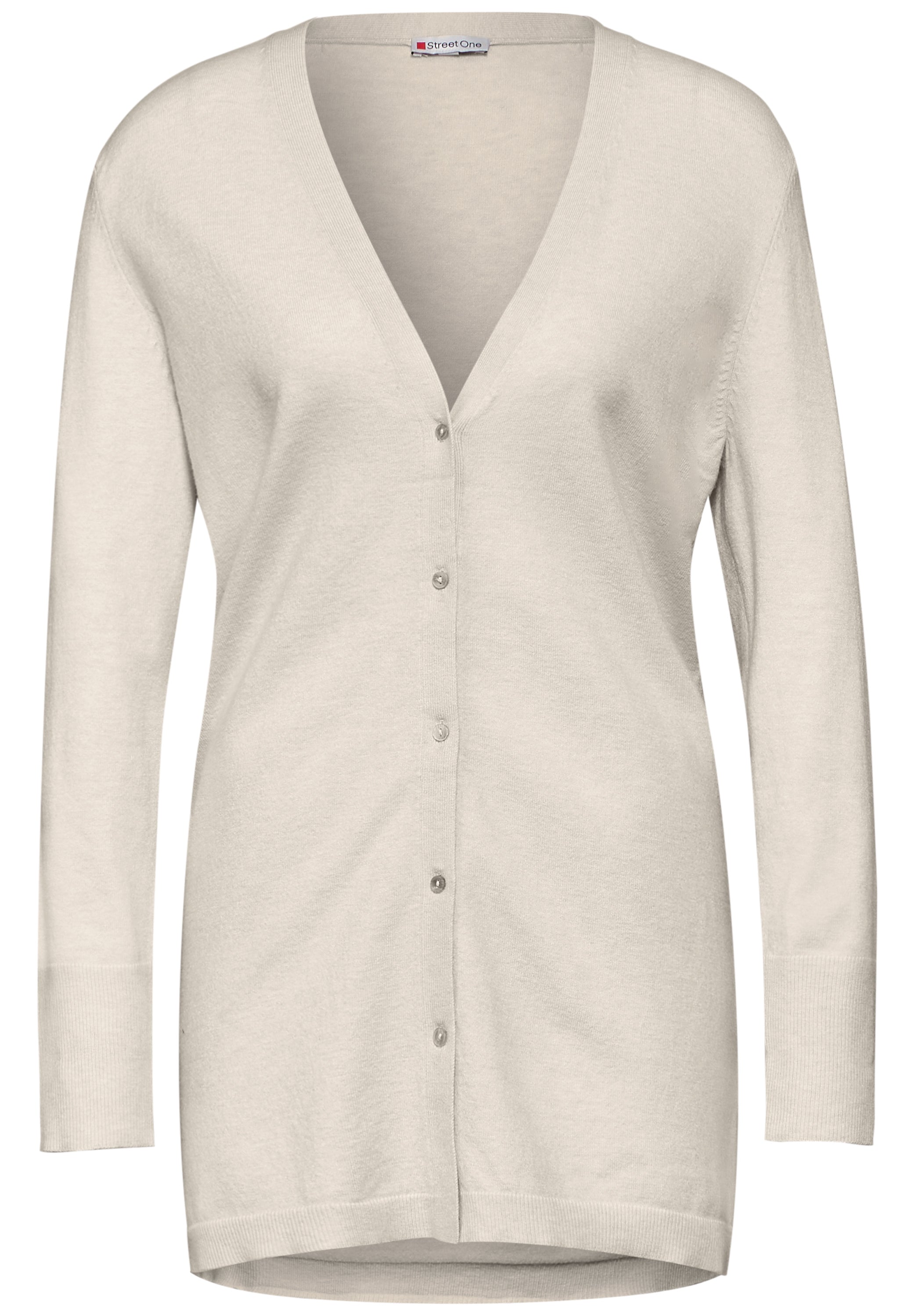 Street One Basic Cardigan Damen Langarm V-Ausschnitt Knopfleiste