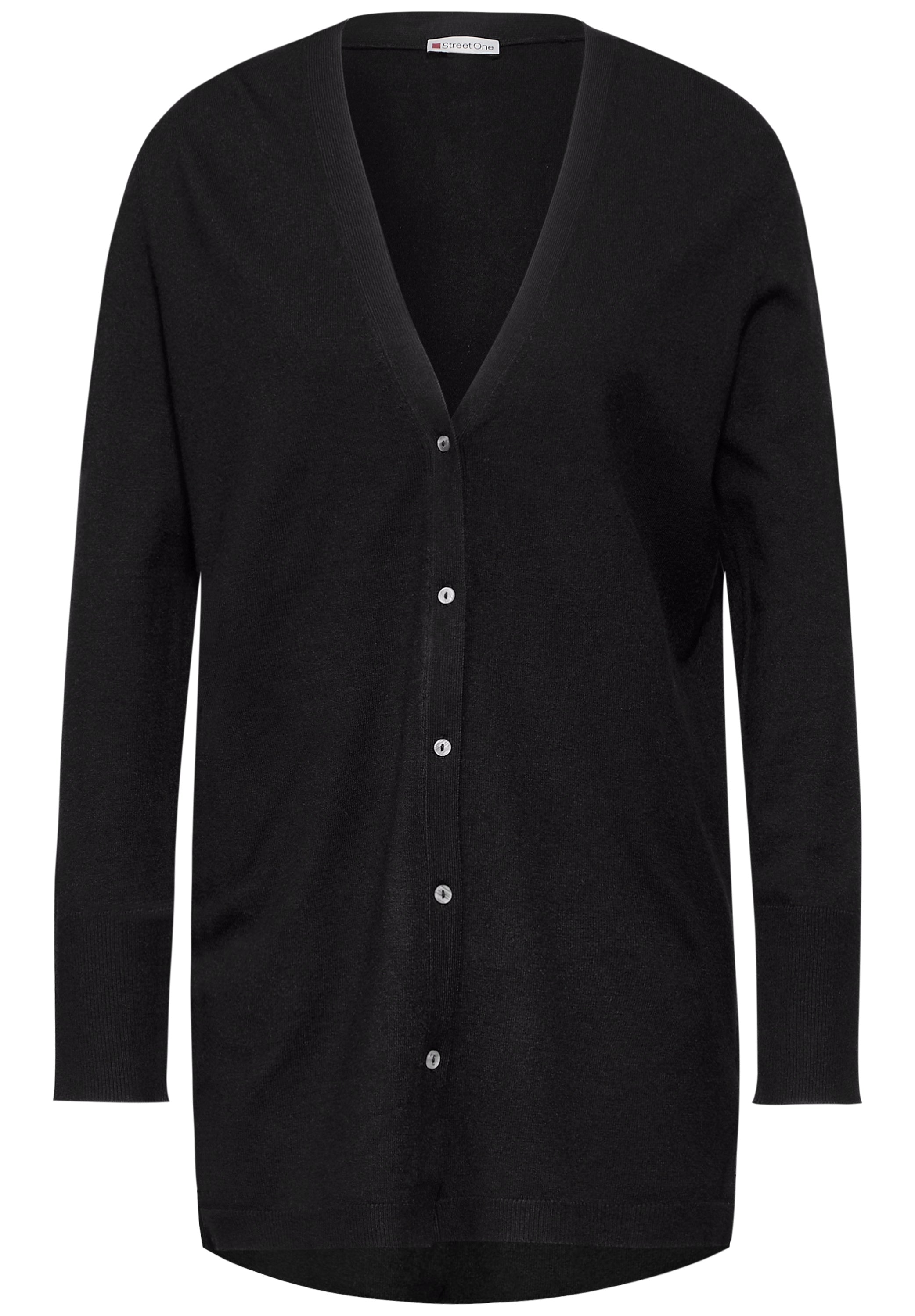Street One Basic Cardigan Damen Langarm V-Ausschnitt Knopfleiste