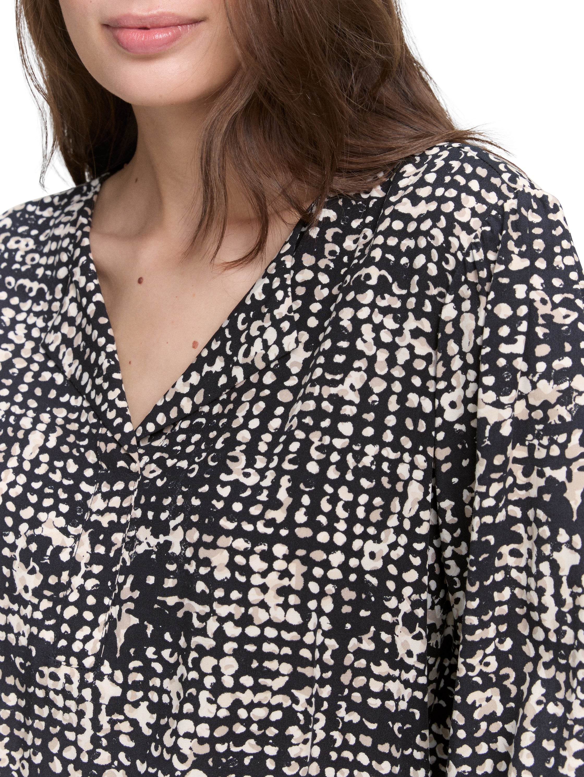 Tom Tailor Bluse mit 3/4-Arm für Frauen mit elastischem Saum