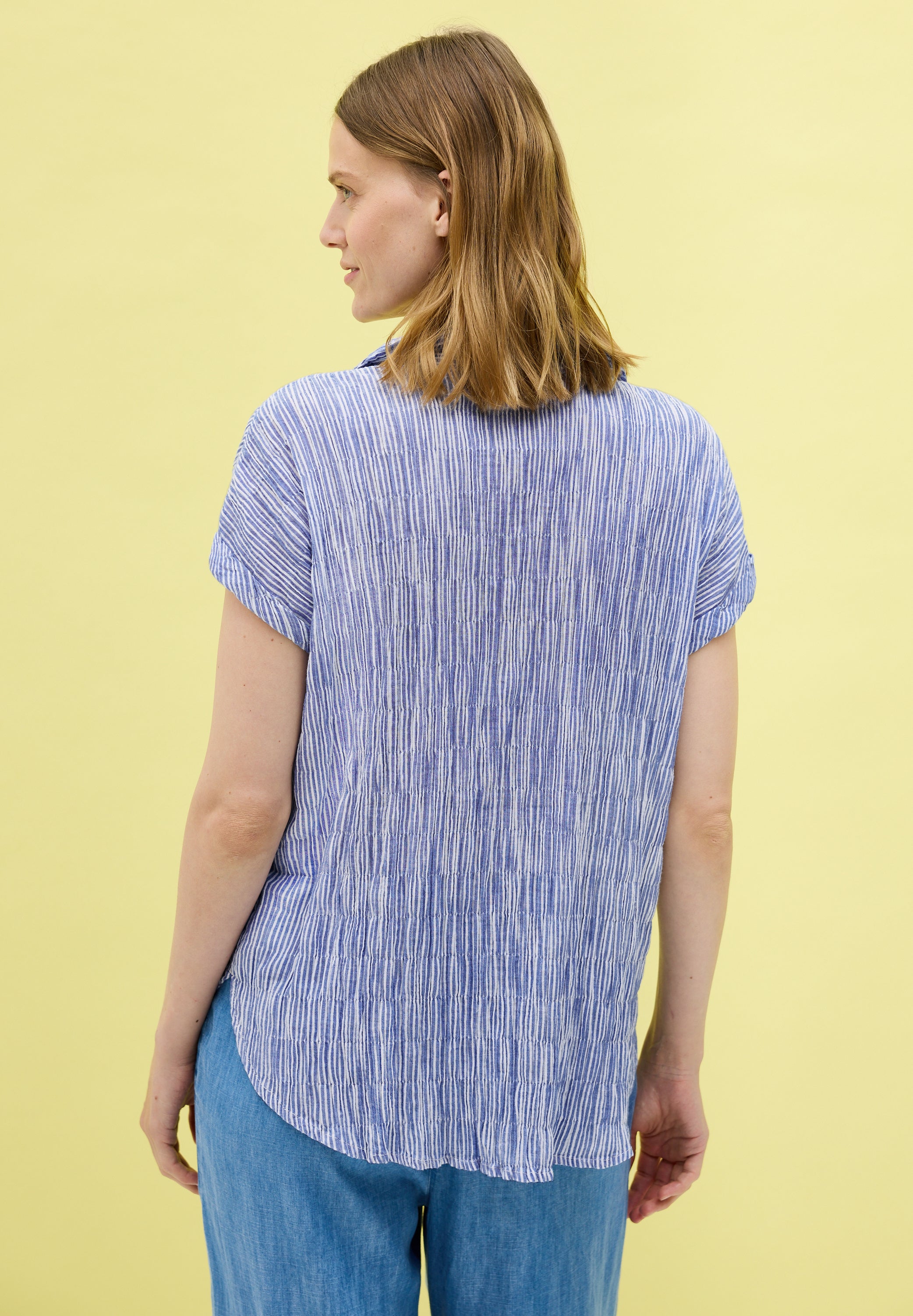 CECIL Strukturbluse Damen Sportiv-Lässiger Look
