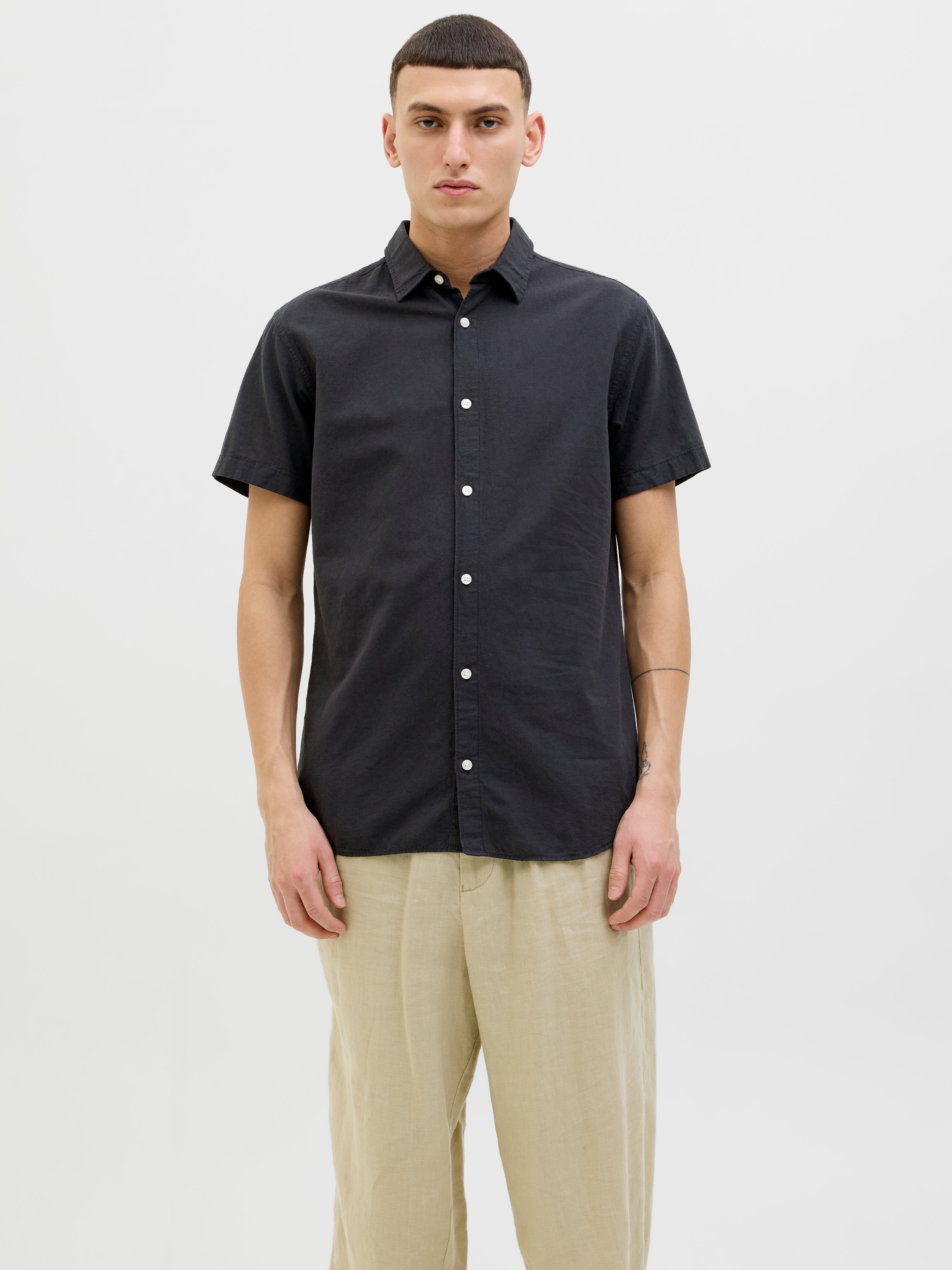Bestseller Hemd Herren Sommer Leinen Baumwolle Slim Fit