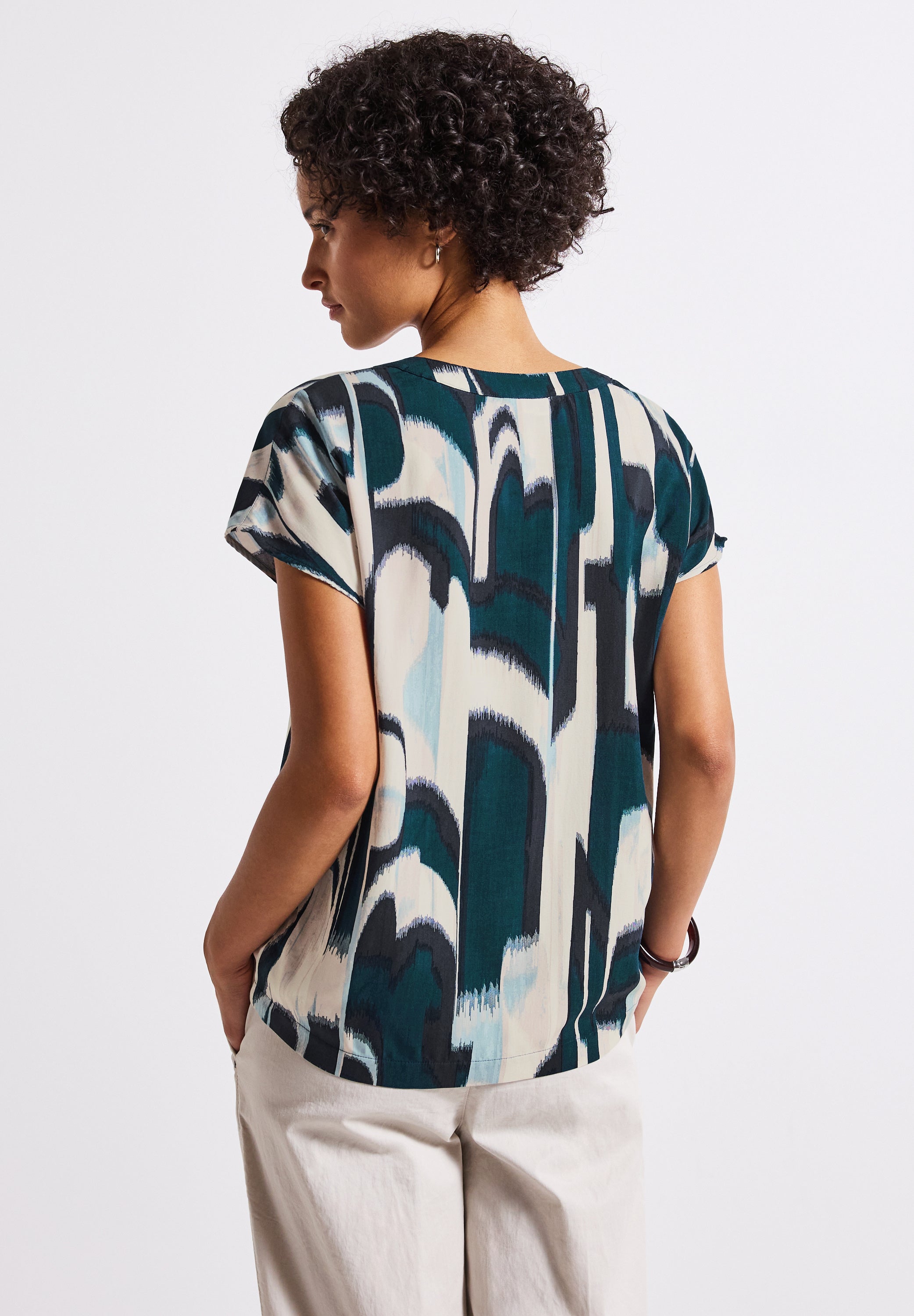 Street One Blusenshirt Damen Grafisches Muster Viskose