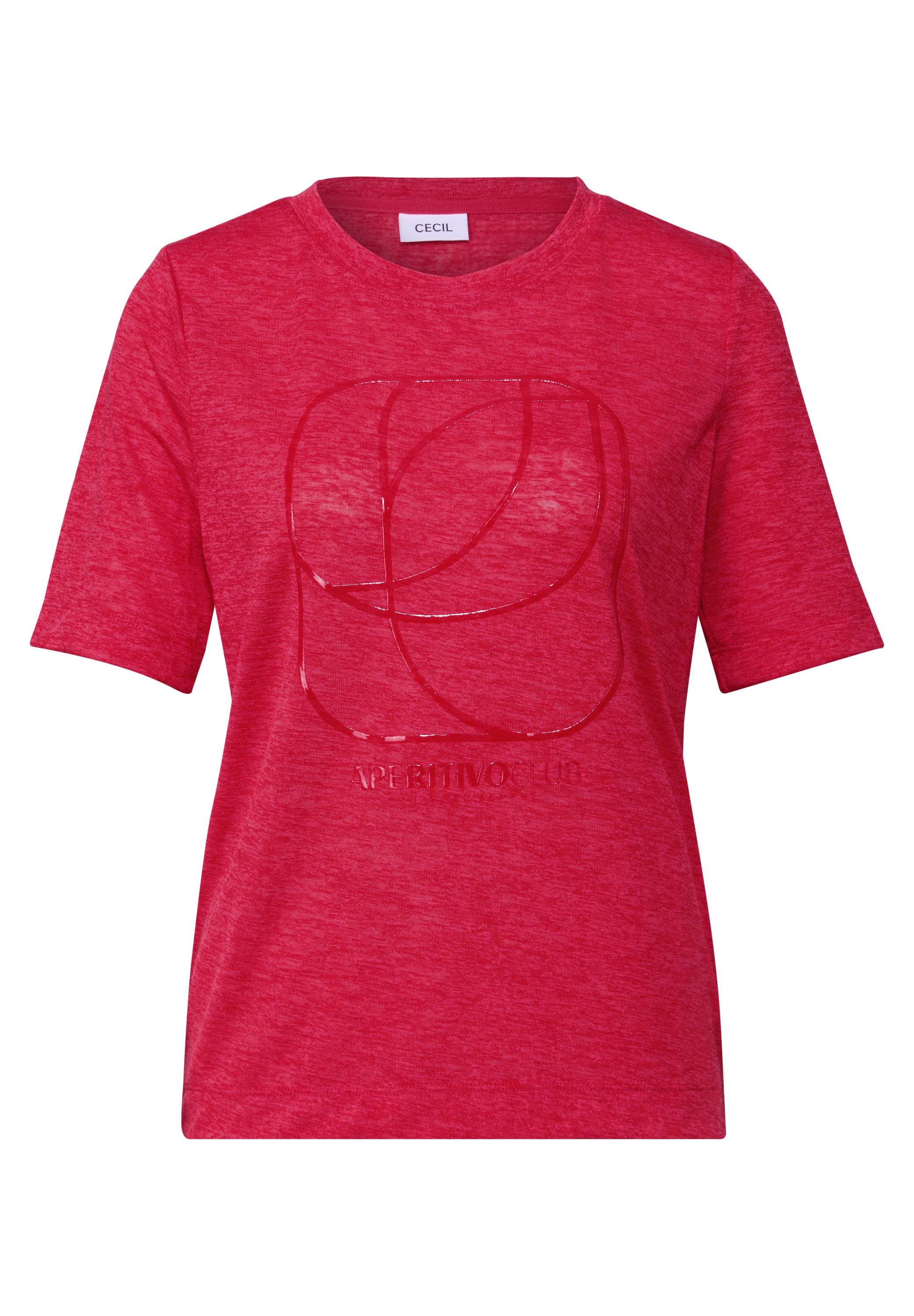 CECIL T-Shirt Damen Silikon-Print Jersey-Qualität