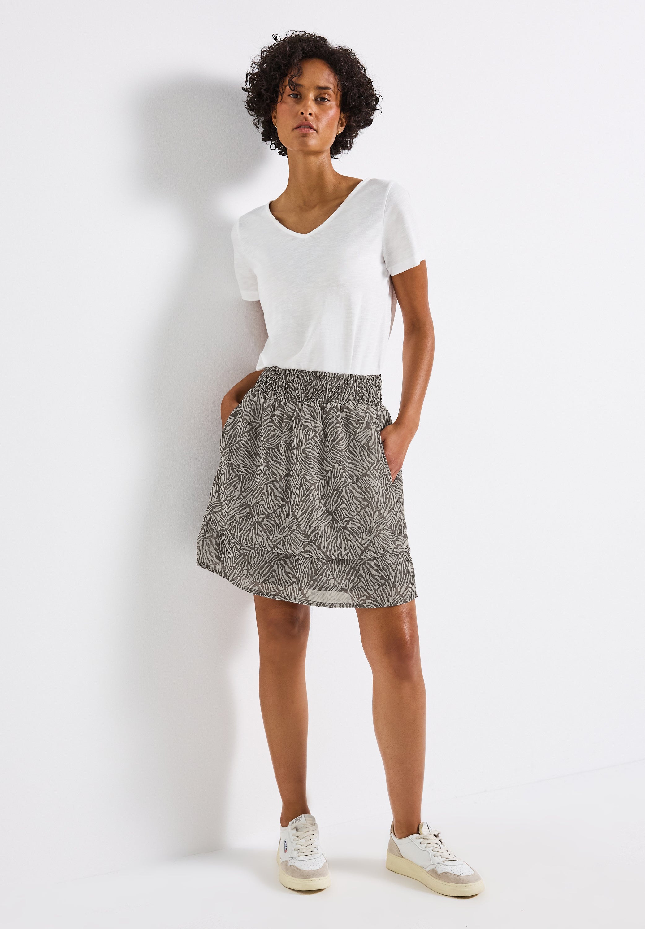 Street One Volant-Rock Damen Leicht Elastisch