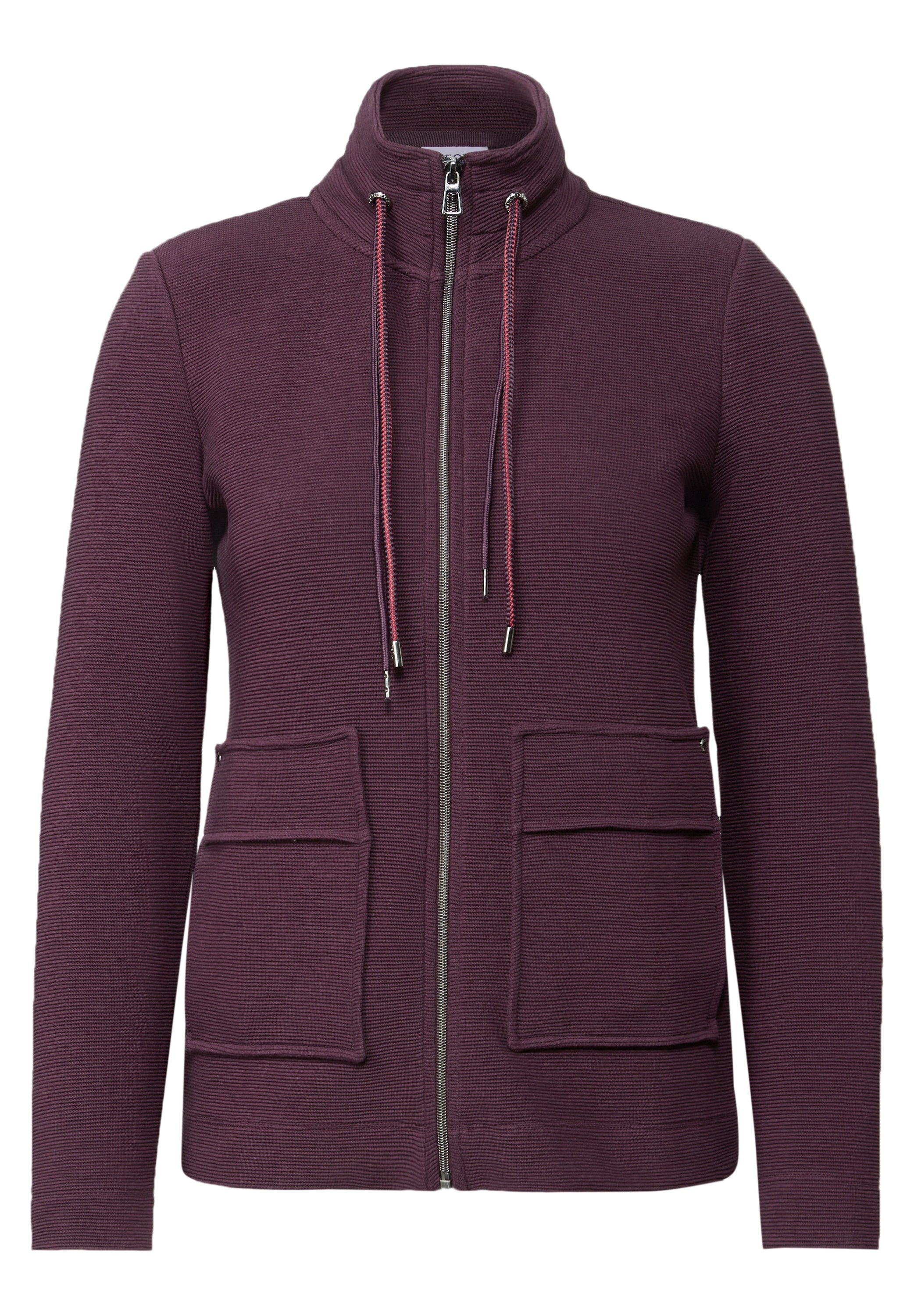 CECIL Ottoman Struktur Jacke Damen Tunnelzug Baumwollmix Stretch