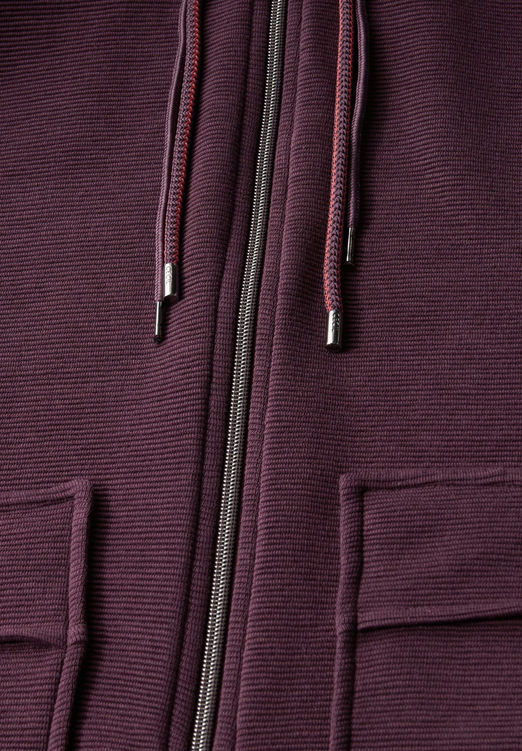 CECIL Ottoman Struktur Jacke Damen Tunnelzug Baumwollmix Stretch