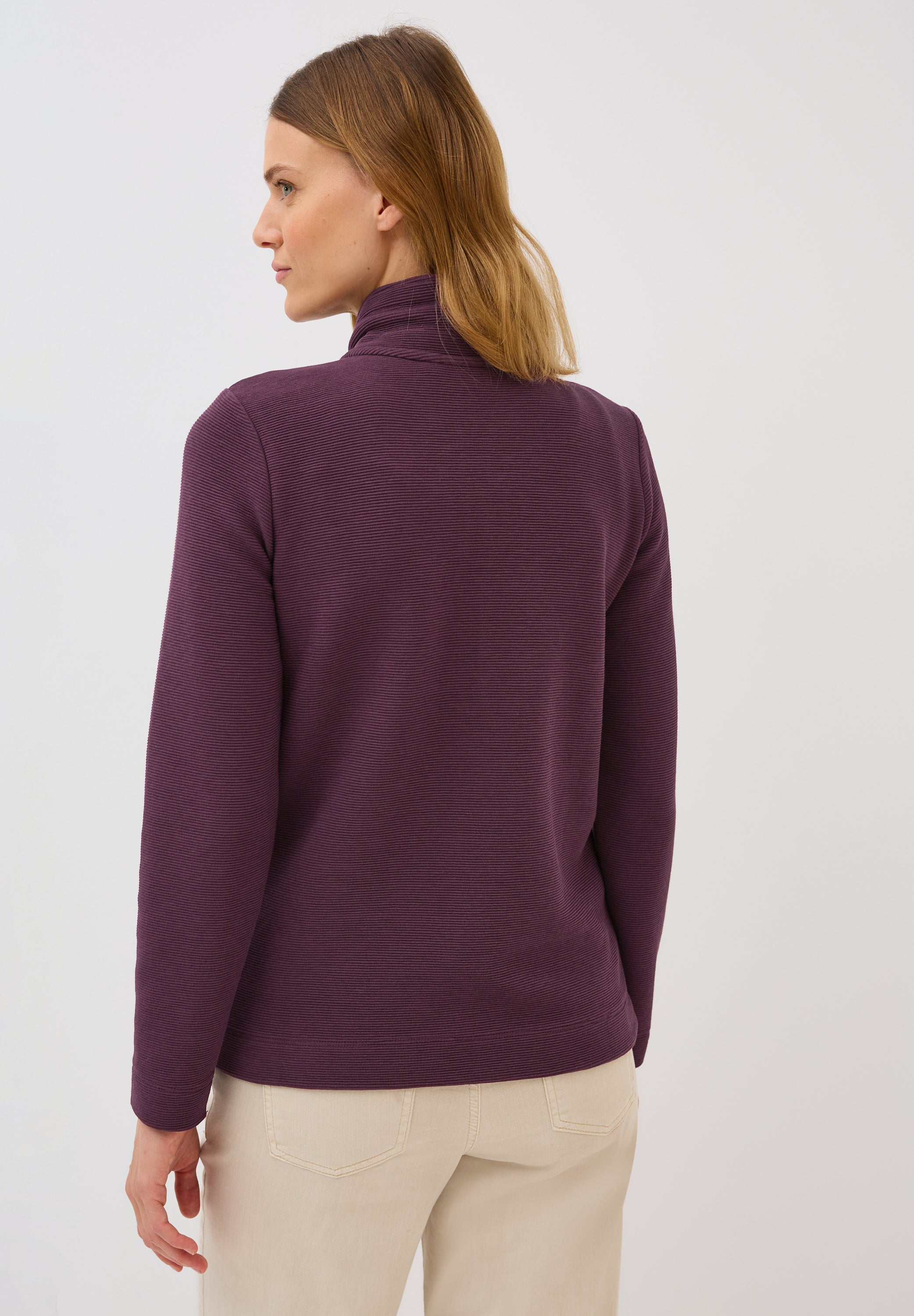 CECIL Ottoman Struktur Jacke Damen Tunnelzug Baumwollmix Stretch