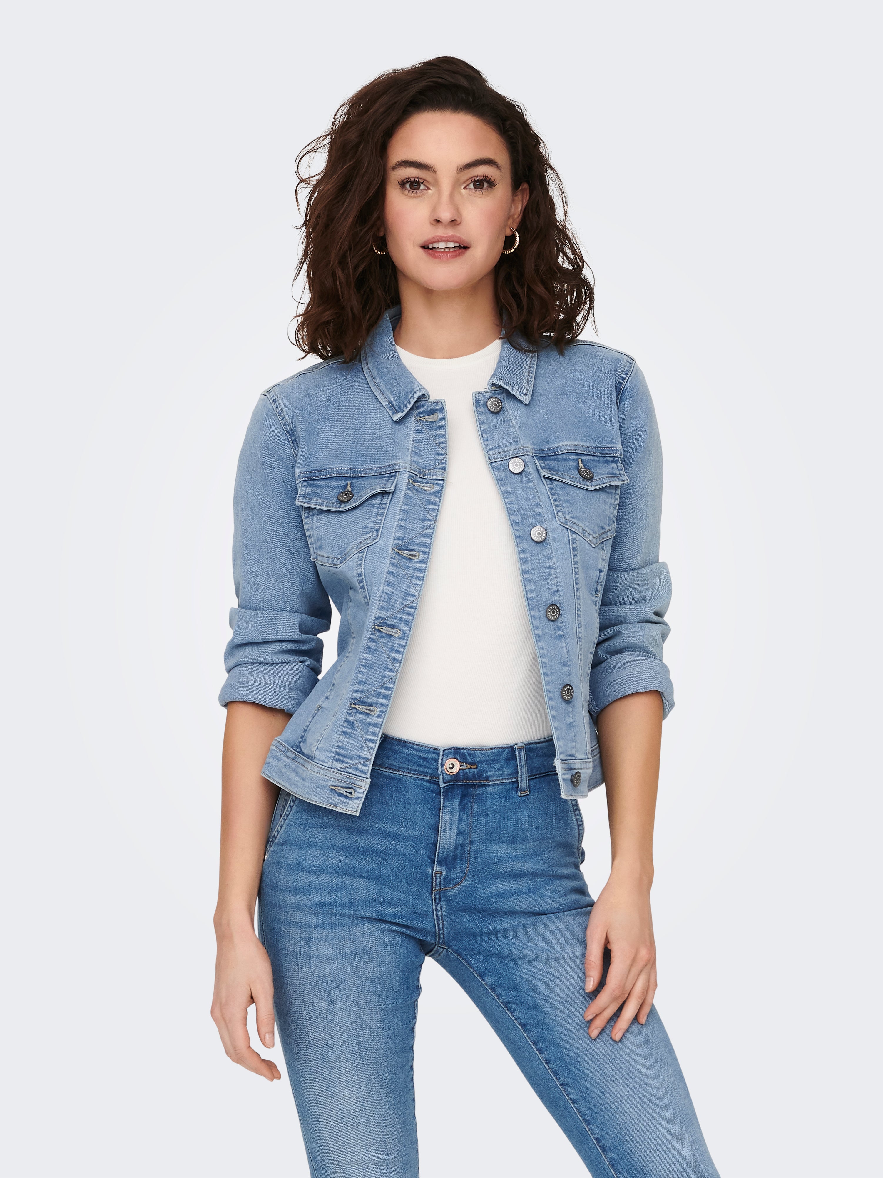 Bestseller Jeansjacke Damen Klassisch-Lässig