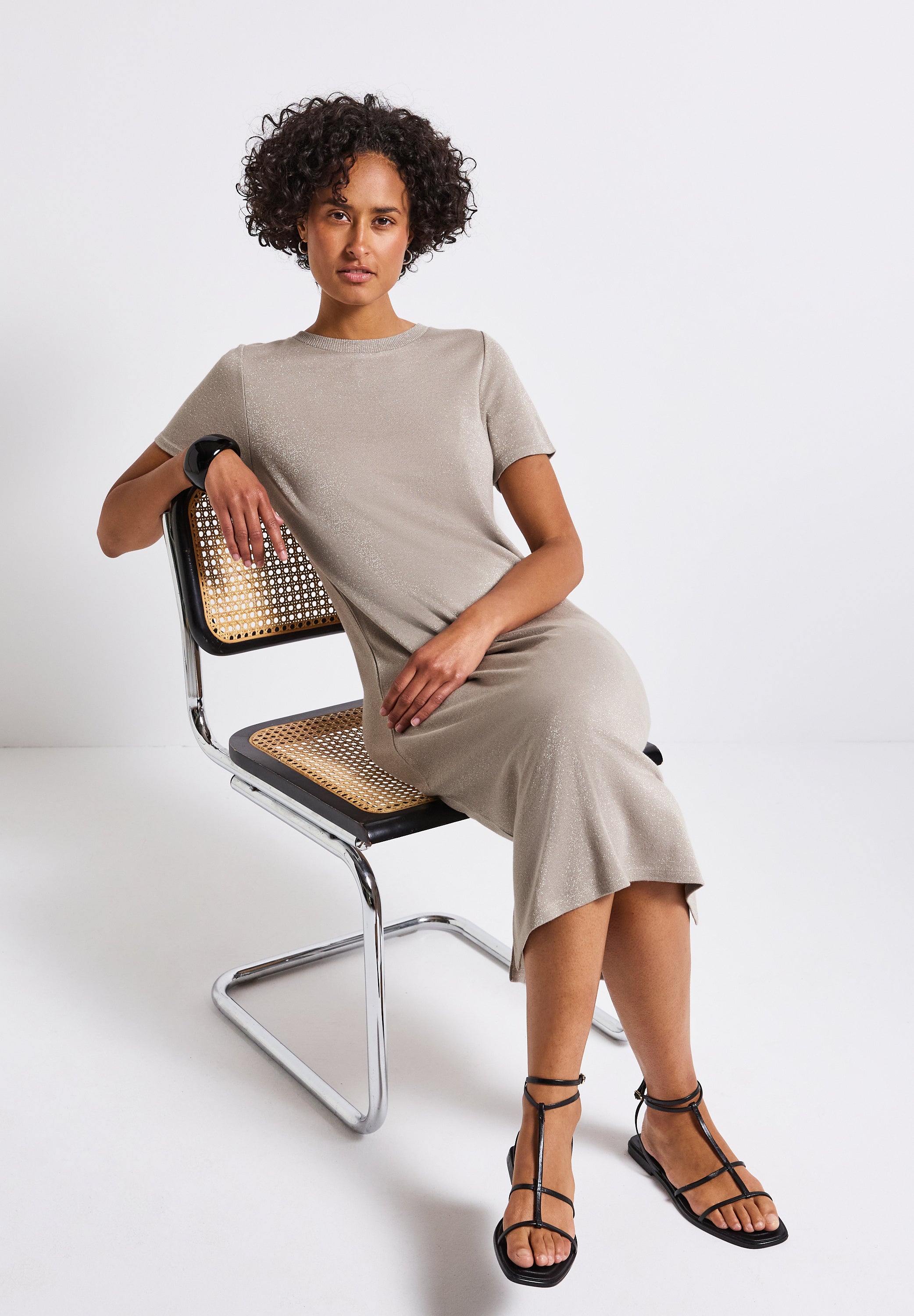 Street One T-Shirt Kleid Damen mit Glitzerdetails