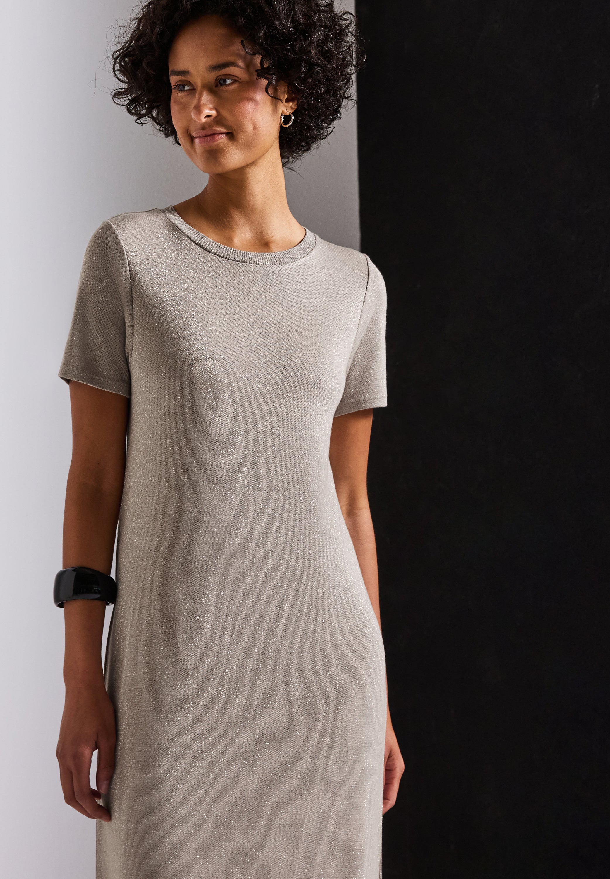 Street One T-Shirt Kleid Damen mit Glitzerdetails