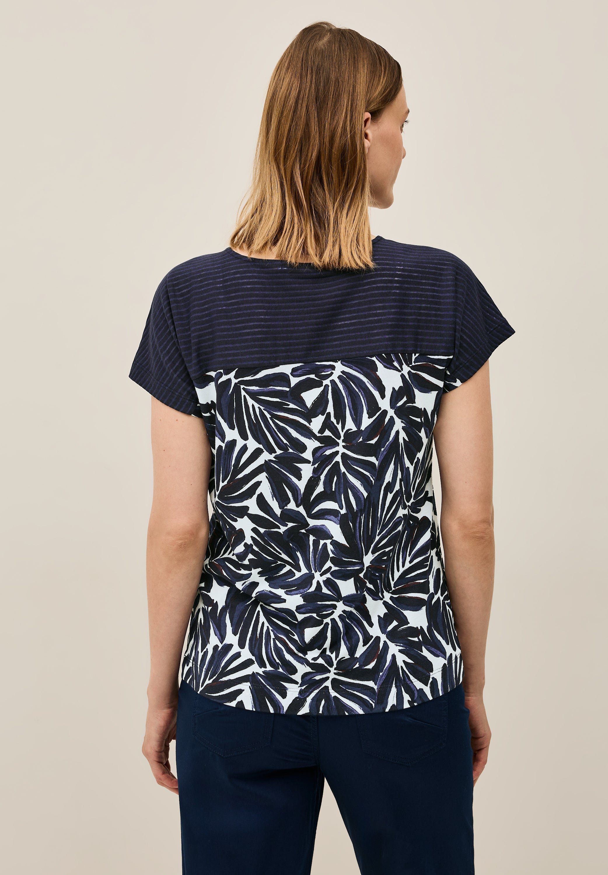 CECIL Print Shirt Damen Grafisches Muster Ausbrenner-Optik