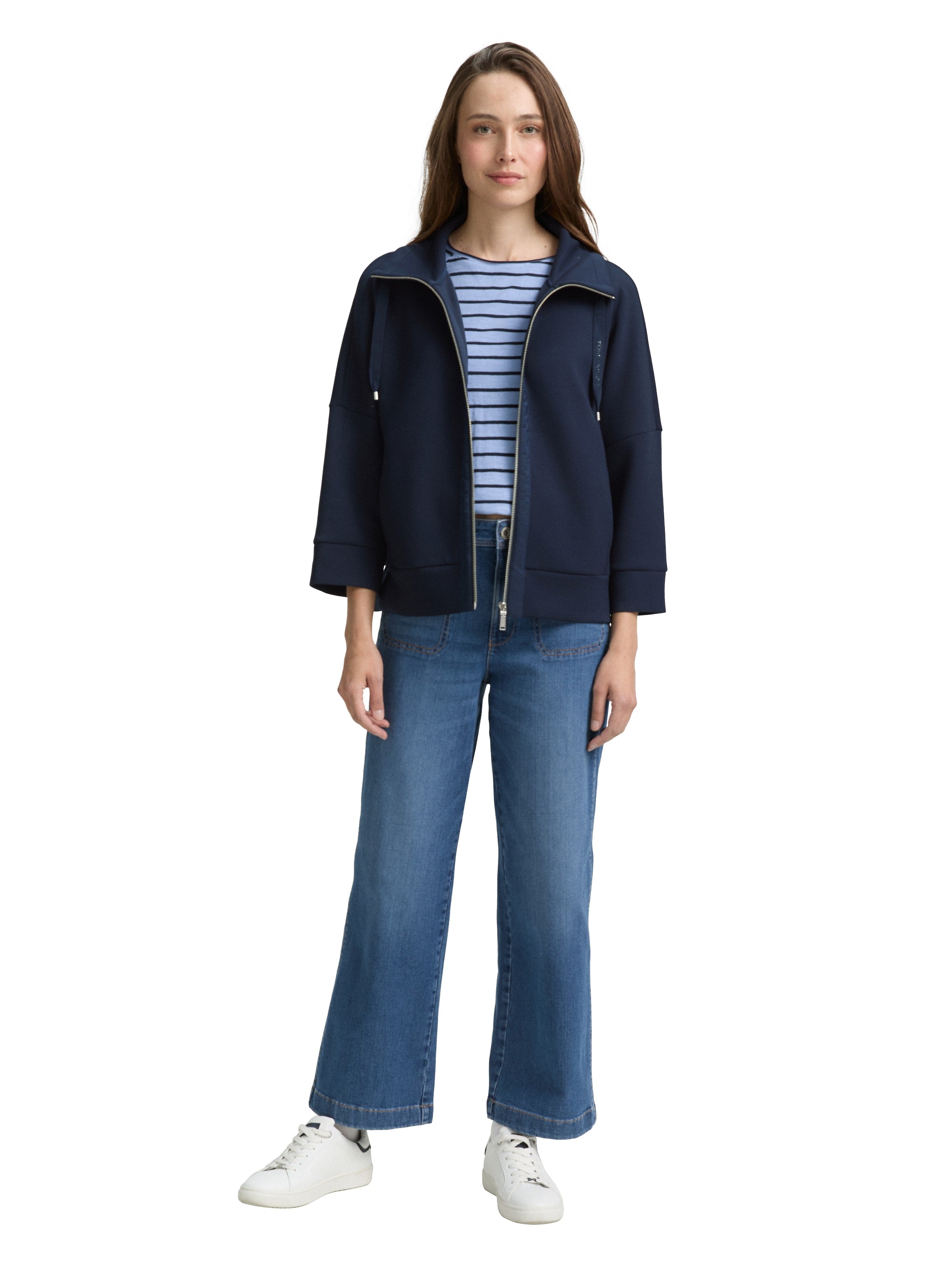 Tom Tailor Denim Sweatshirtjacke Damen bequem und stylisch