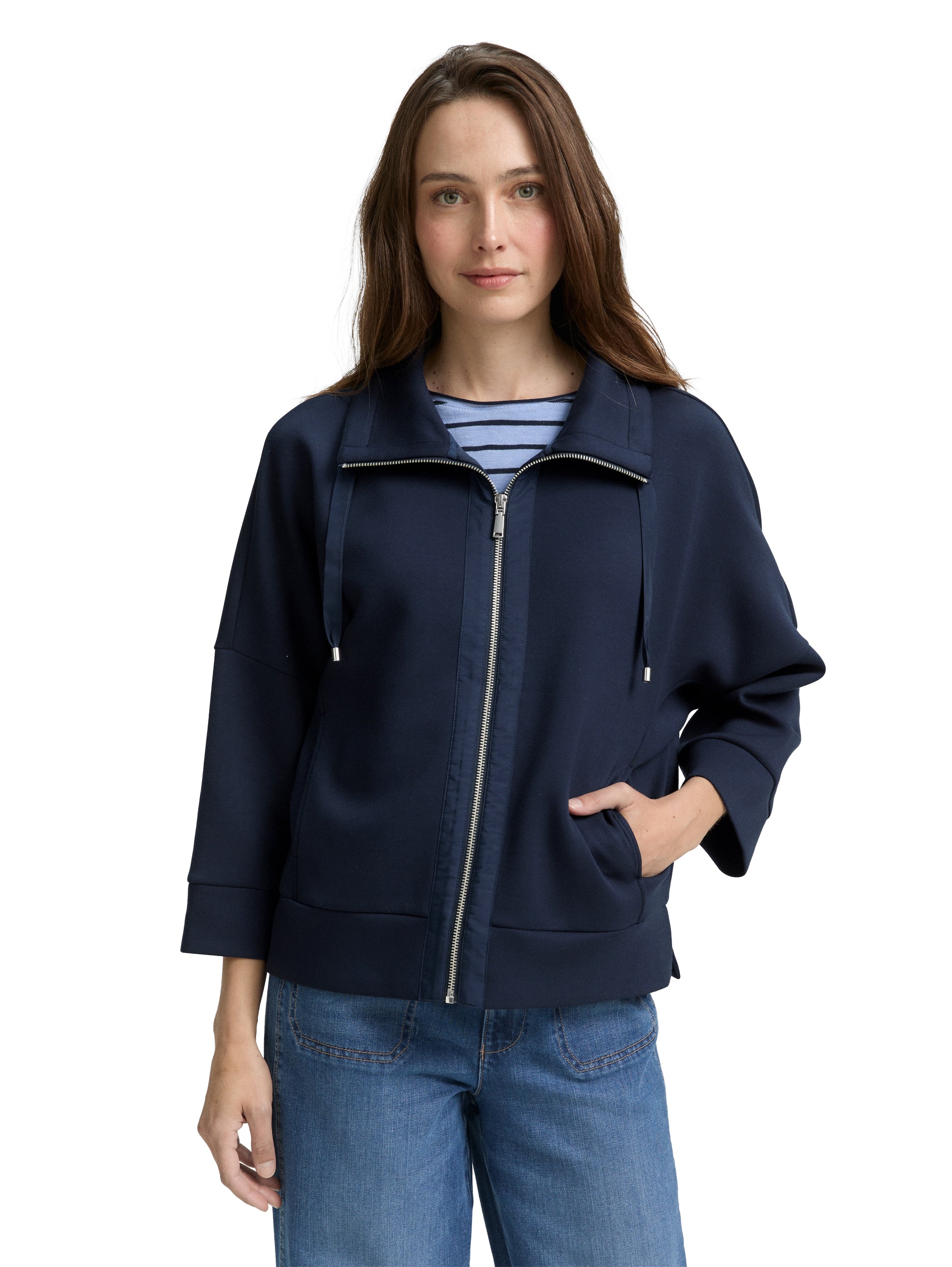 Tom Tailor Denim Sweatshirtjacke Damen bequem und stylisch