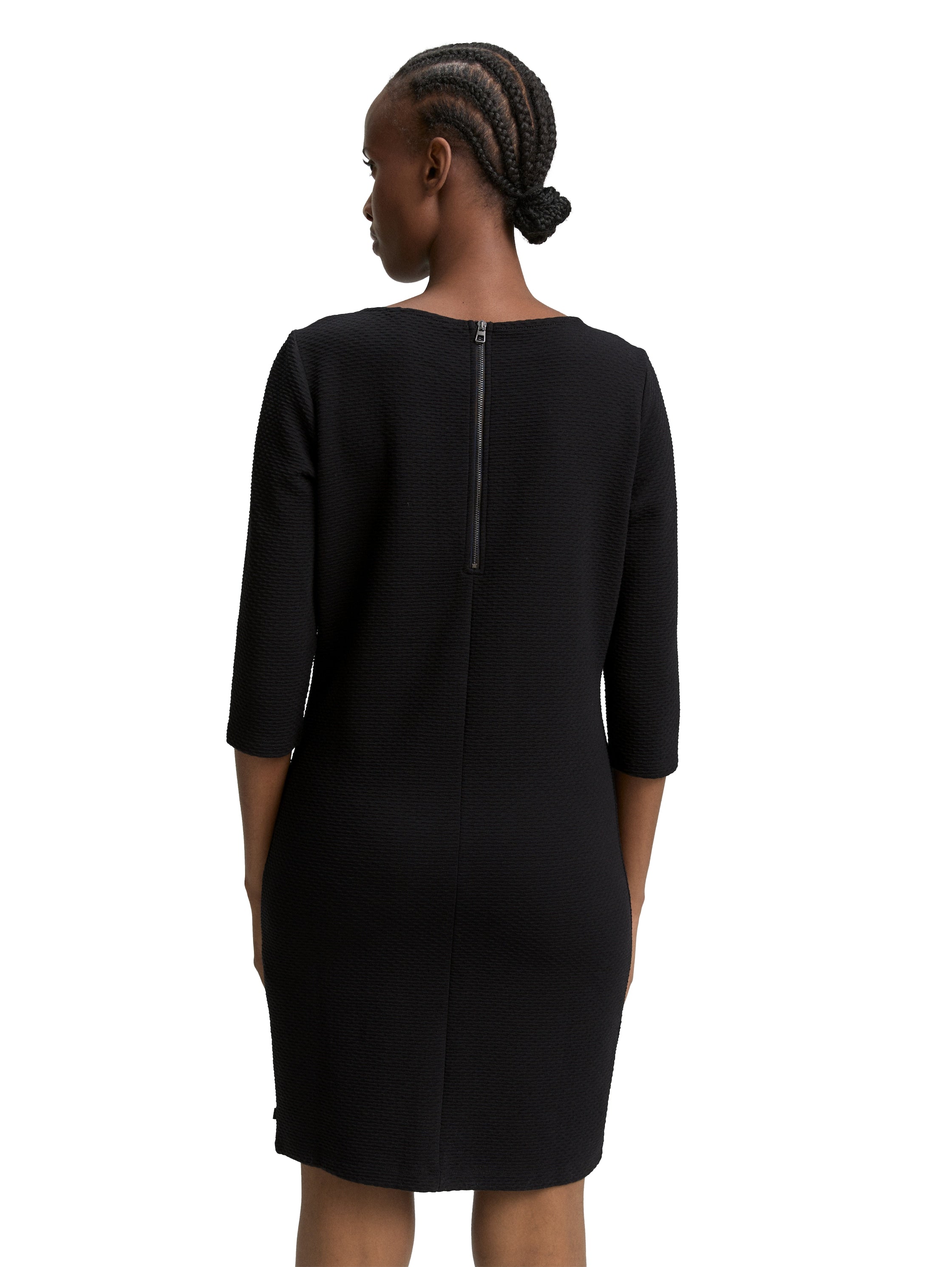 Tom Tailor Denim Jacquard-Minikleid mit 3/4-Arm für Frauen