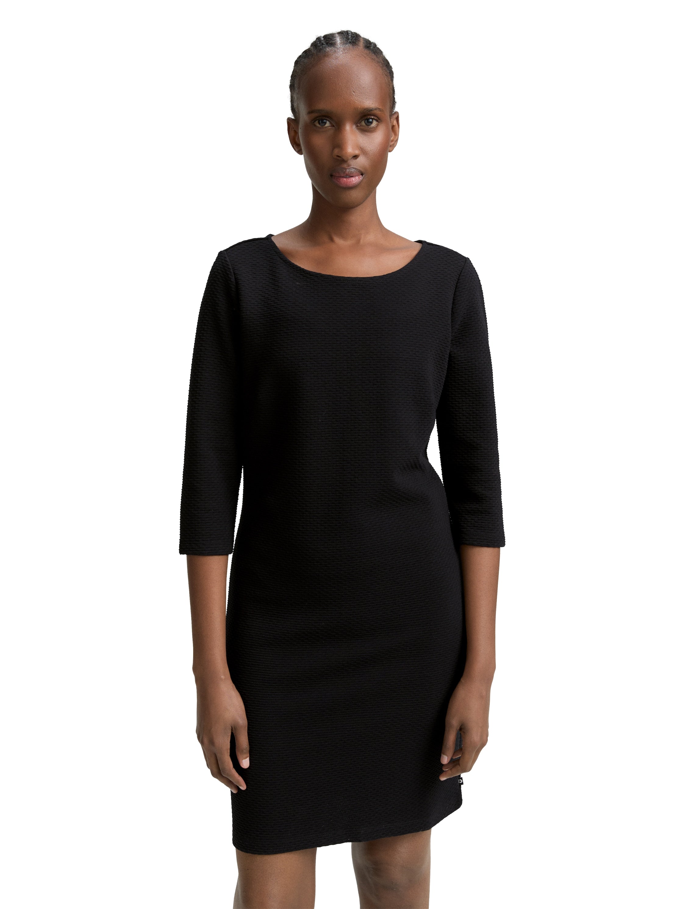 Tom Tailor Denim Jacquard-Minikleid mit 3/4-Arm für Frauen