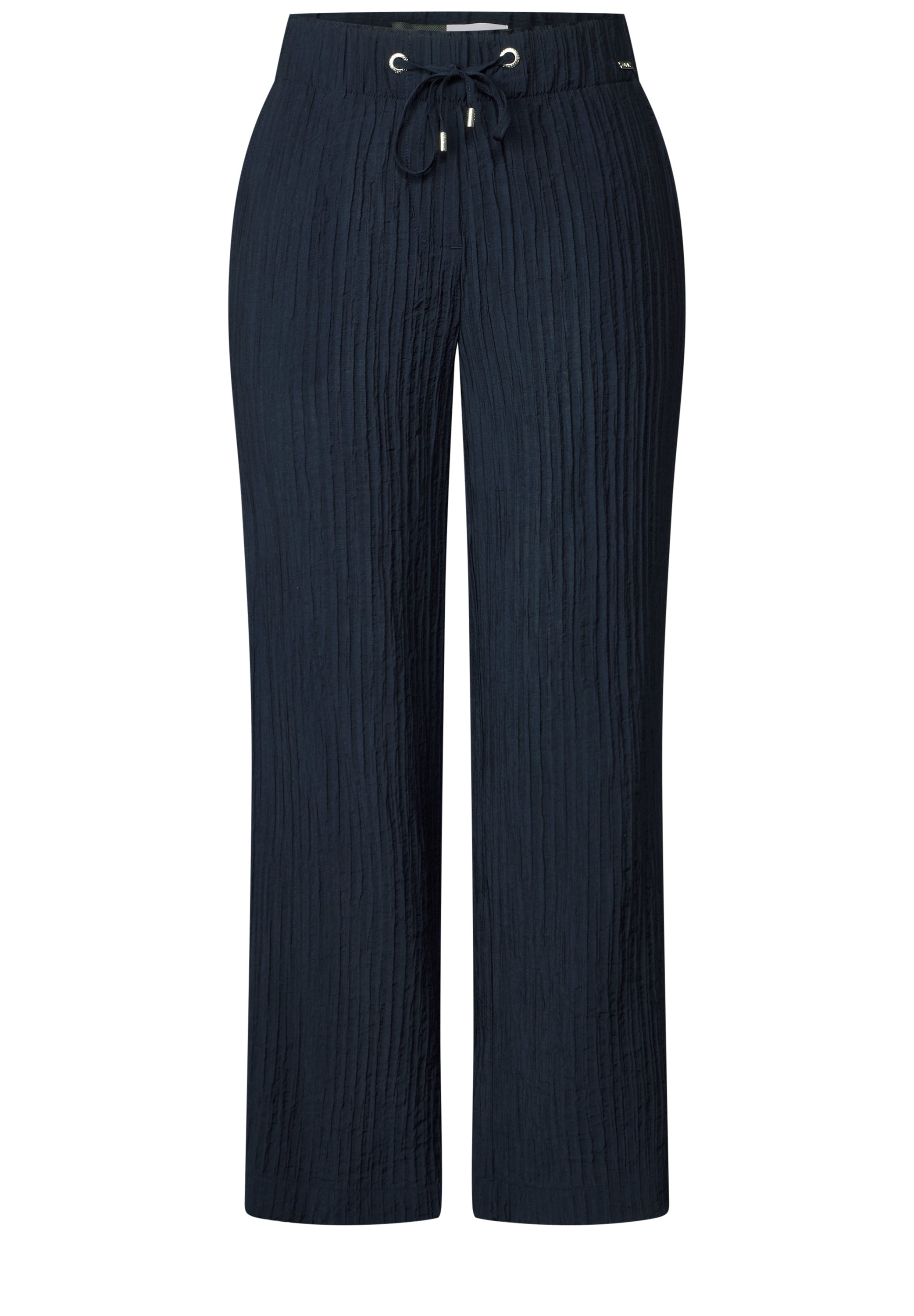 CECIL Strukturhose Damen Wide Legs High Waist Loose Fit