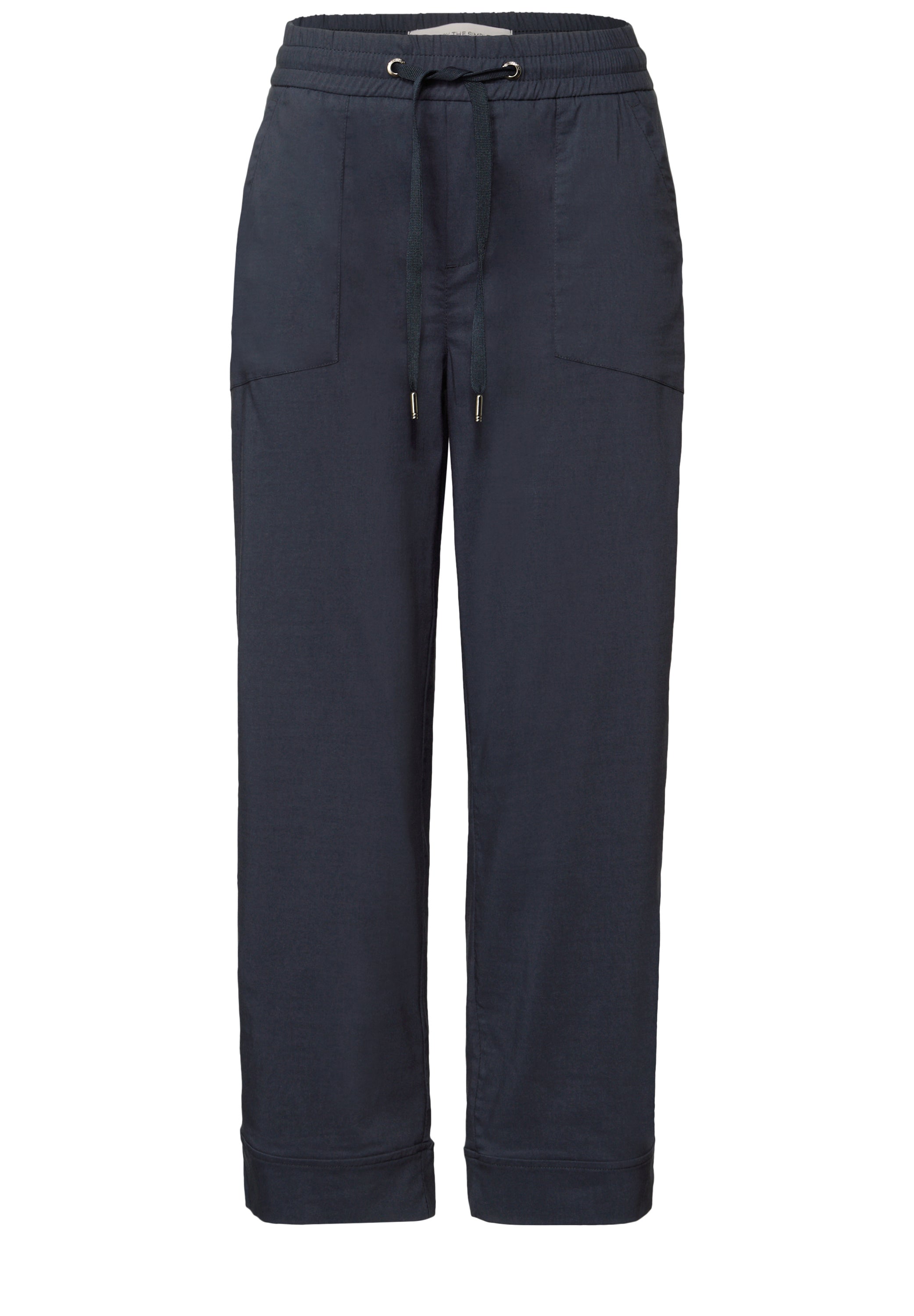 Street One Damen Casual Fit High Waist Hose mit Straight Legs