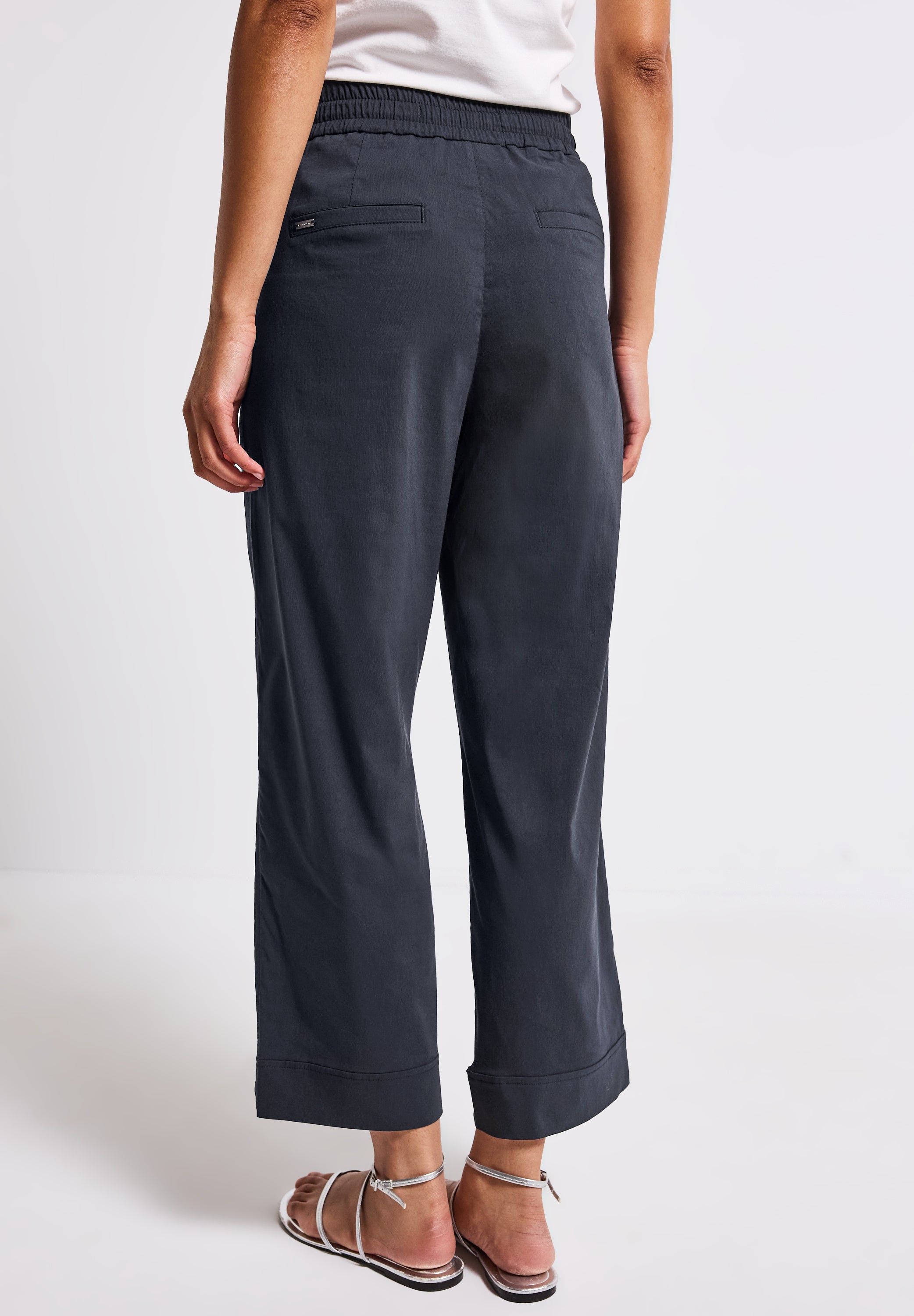 Street One Damen Casual Fit High Waist Hose mit Straight Legs