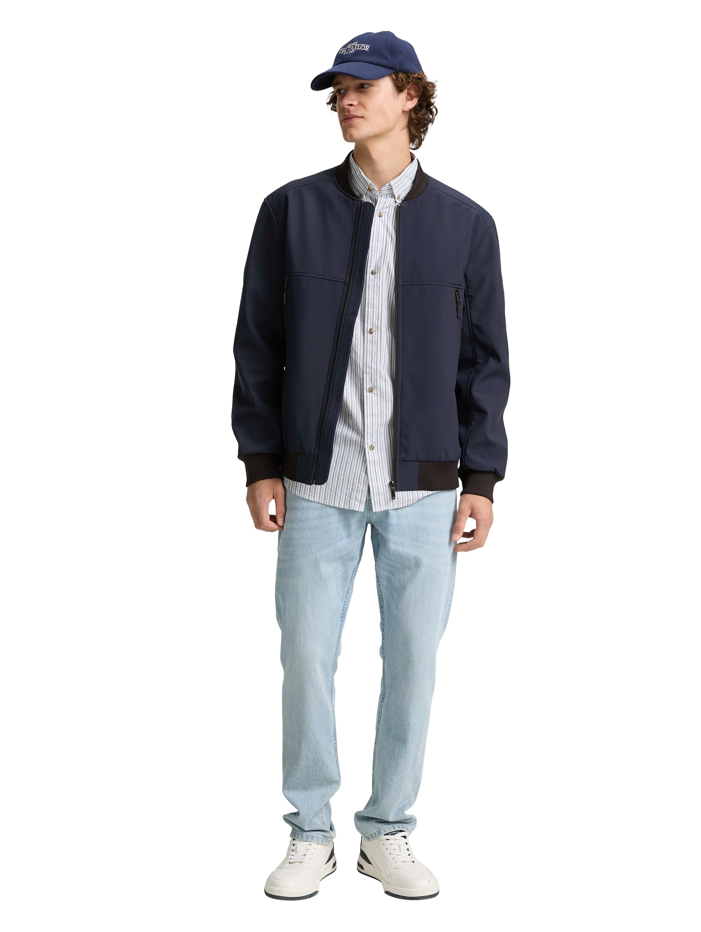 Tom Tailor Denim Bomberjacke für Herren mit Rippbündchen