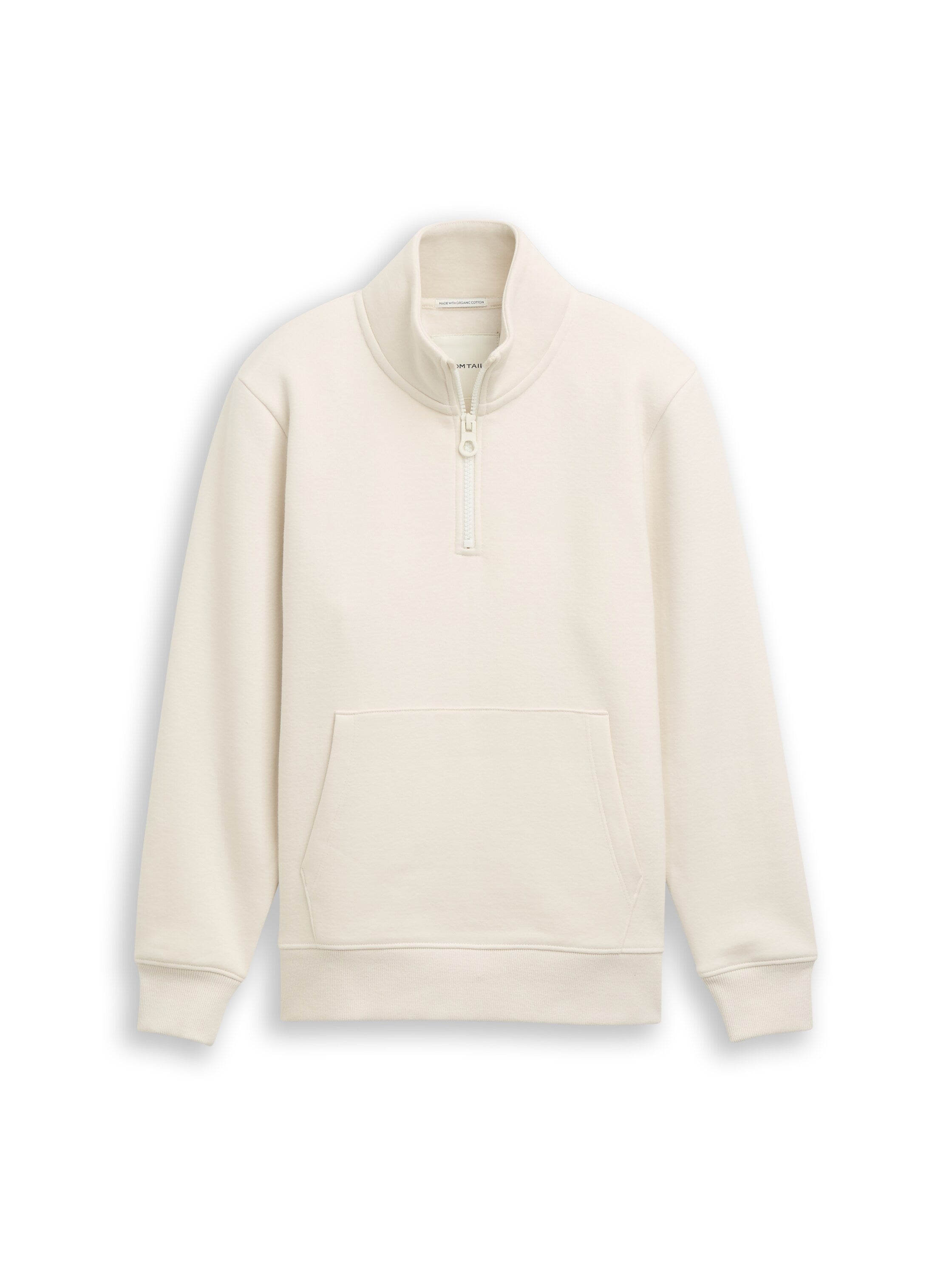 Tom Tailor Denim Kinder Sweatshirt Troyer-Stil mit Reißverschluss und Kängurutasche