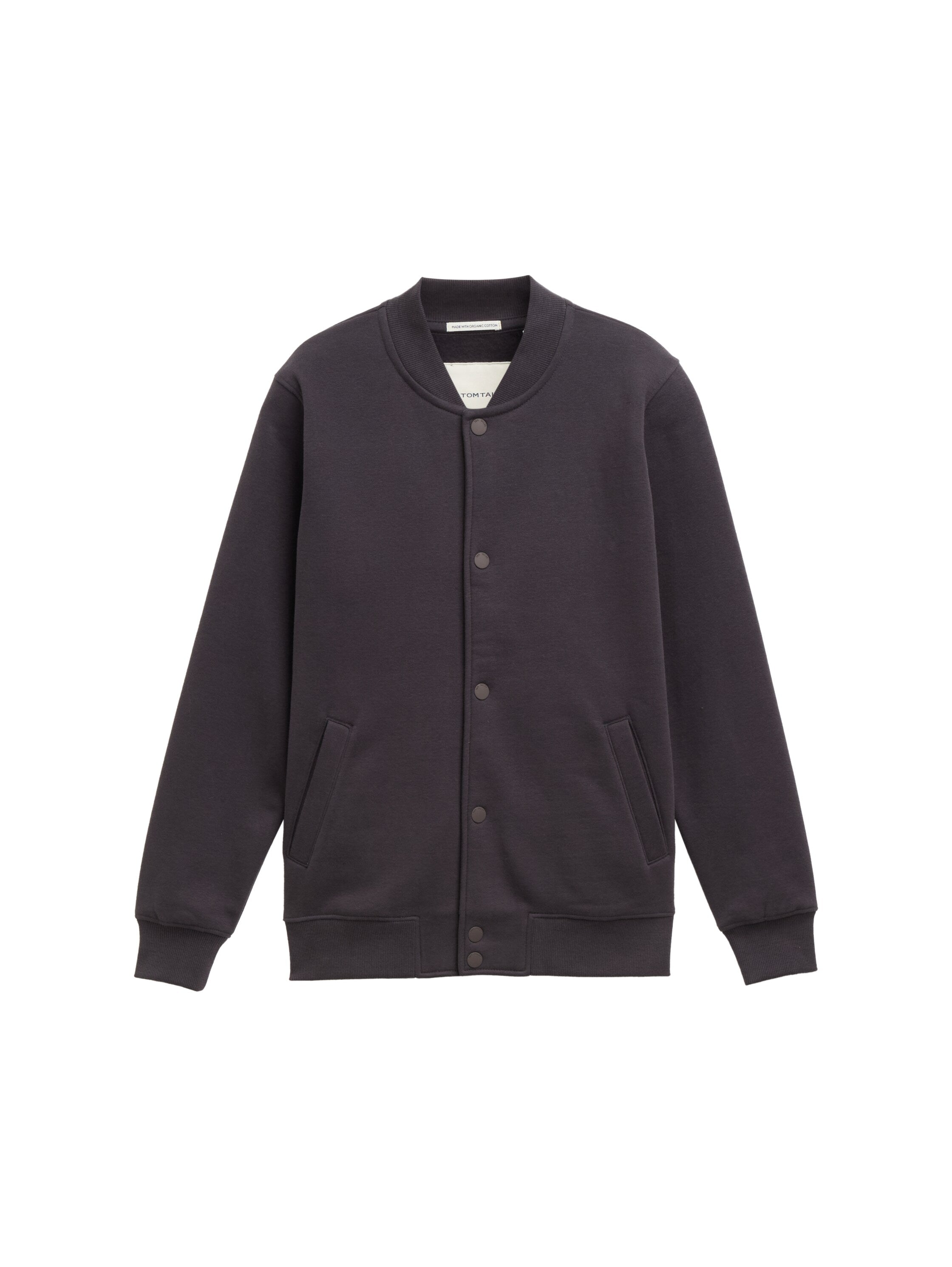 Tom Tailor Denim Male Kinder Sweatshirtjacke mit Druckknopfleiste und Eingriffstaschen