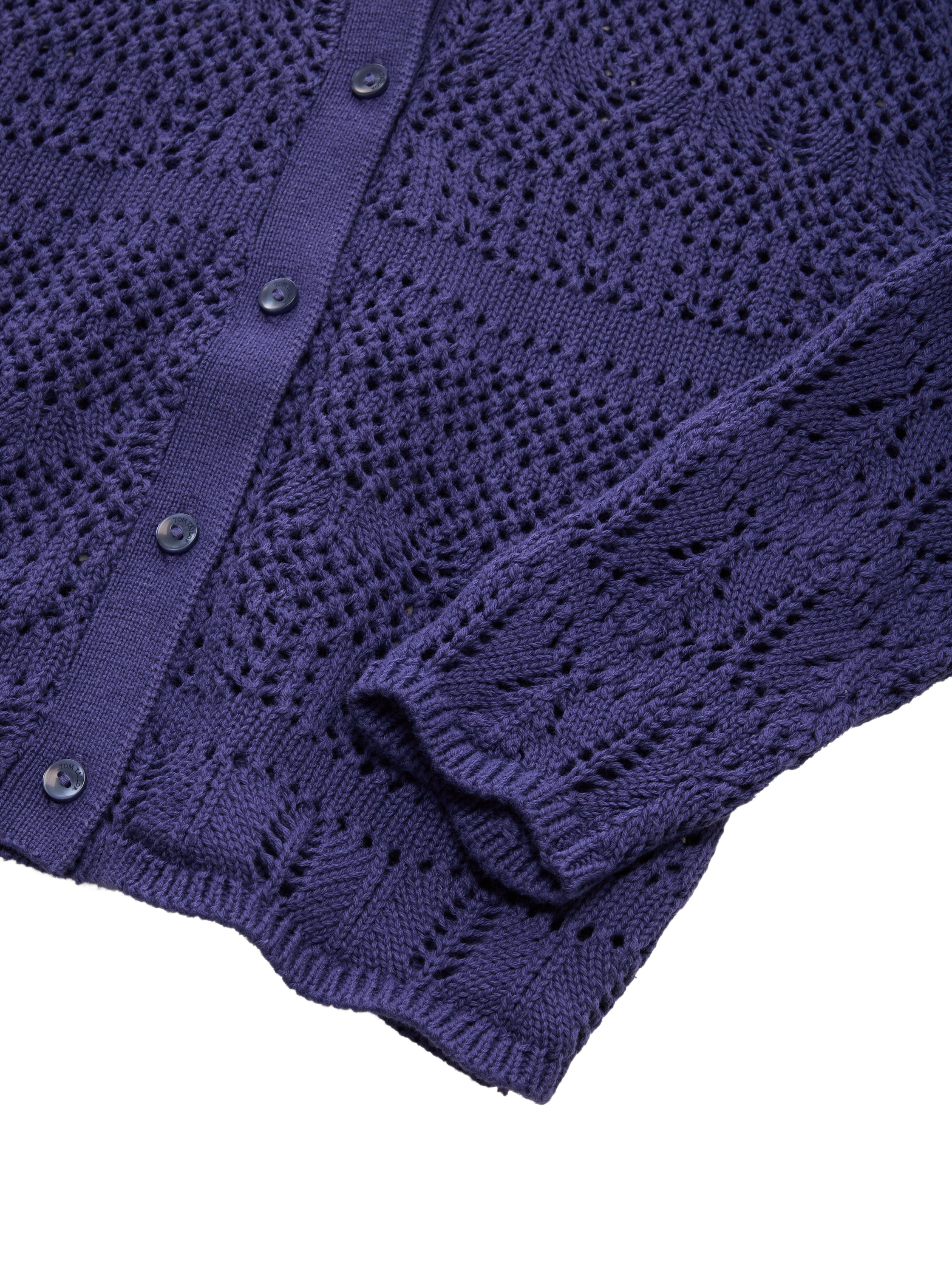 Tom Tailor Denim Strickjacke aus Bio-Baumwolle Kinder Lochmuster