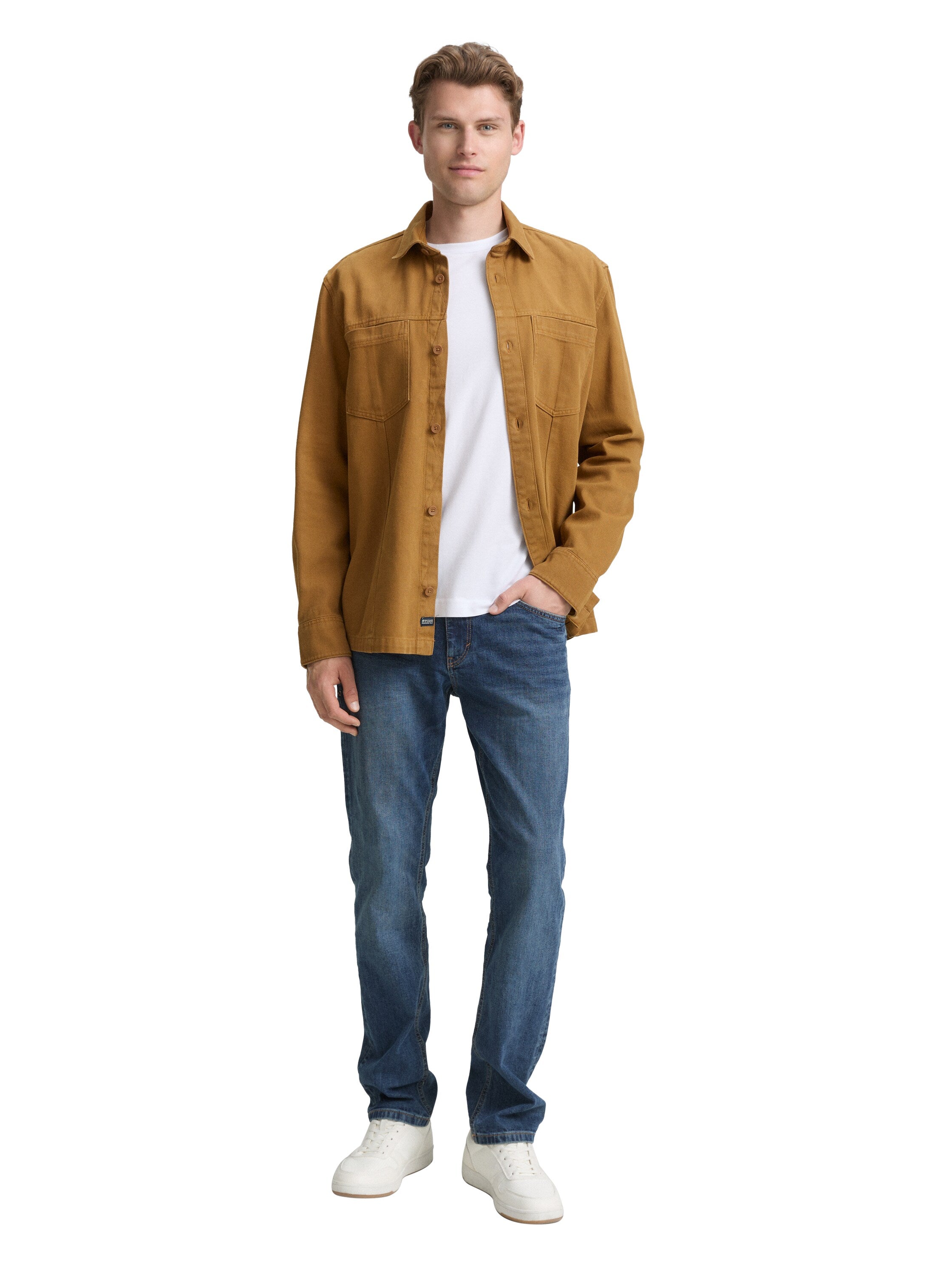 Tom Tailor Denim Hemdjacke Baumwolle Erwachsene Robuster Twill-Stoff