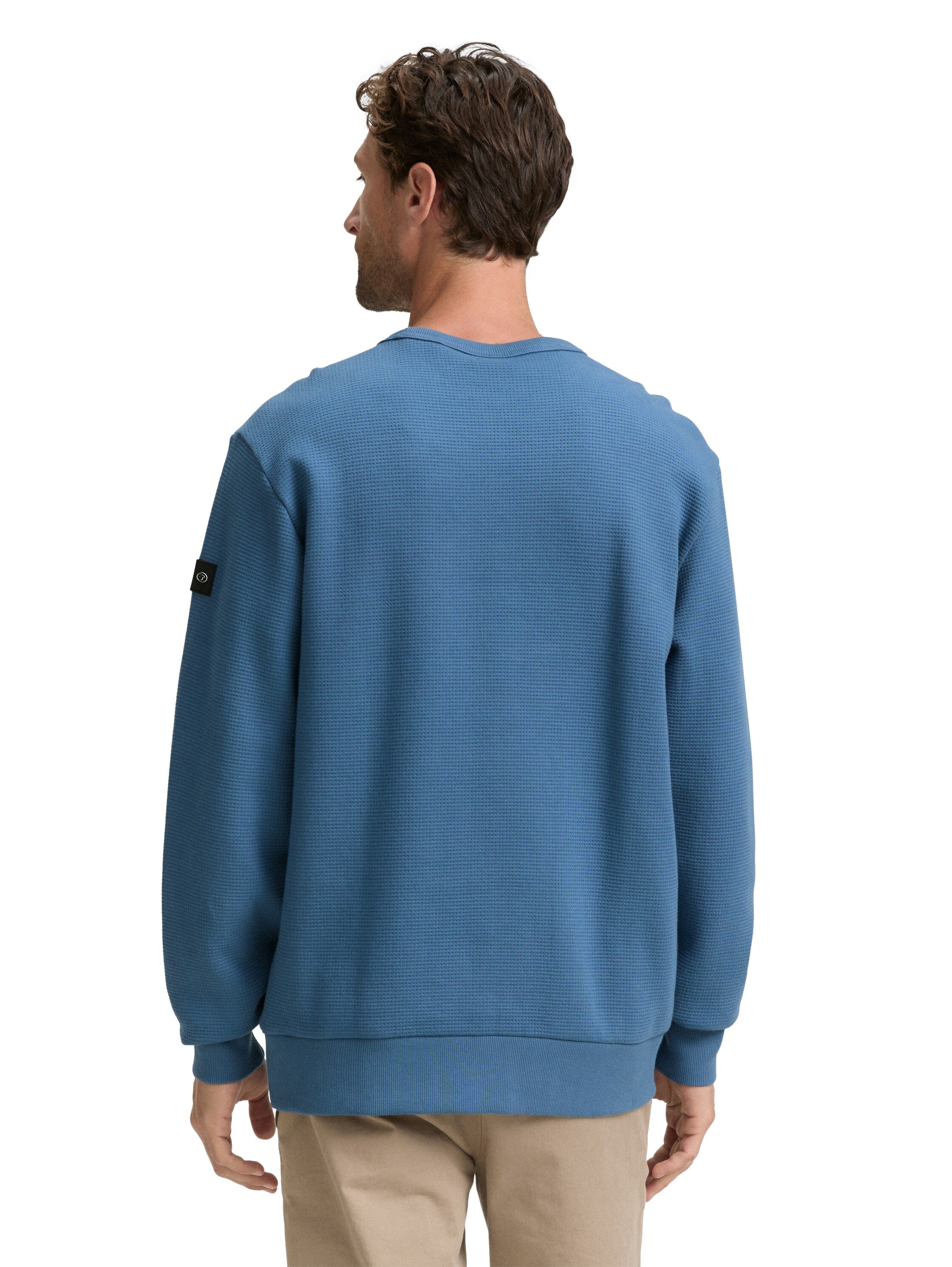 Tom Tailor Denim Sweatshirt Erwachsene Männlich mit Brusttasche und Rippbund