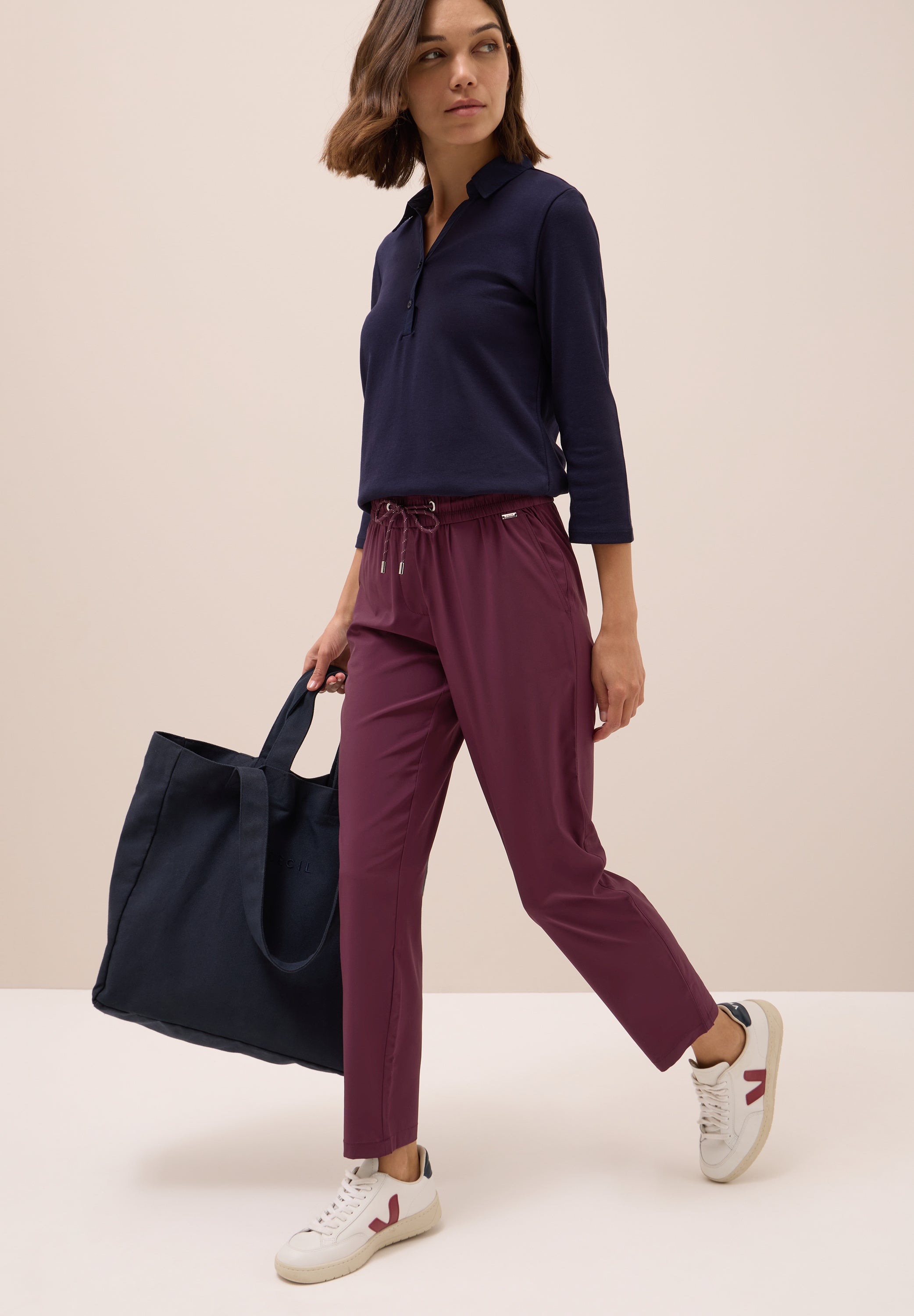 CECIL Hose Tracey Damen Bequeme Mid Waist Slim Fit