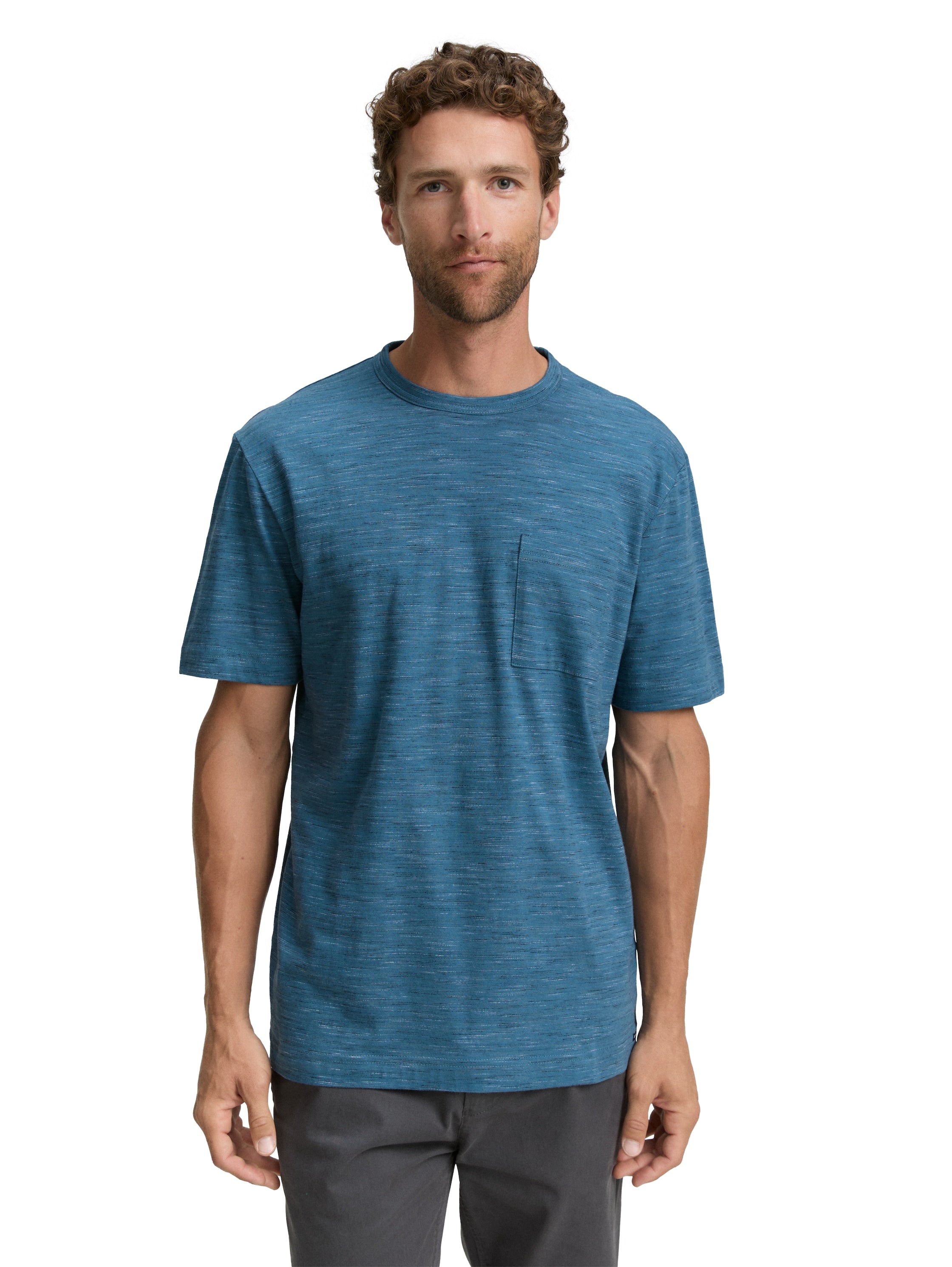 Tom Tailor Denim T-Shirt Erwachsene Männlich mit Brusttasche