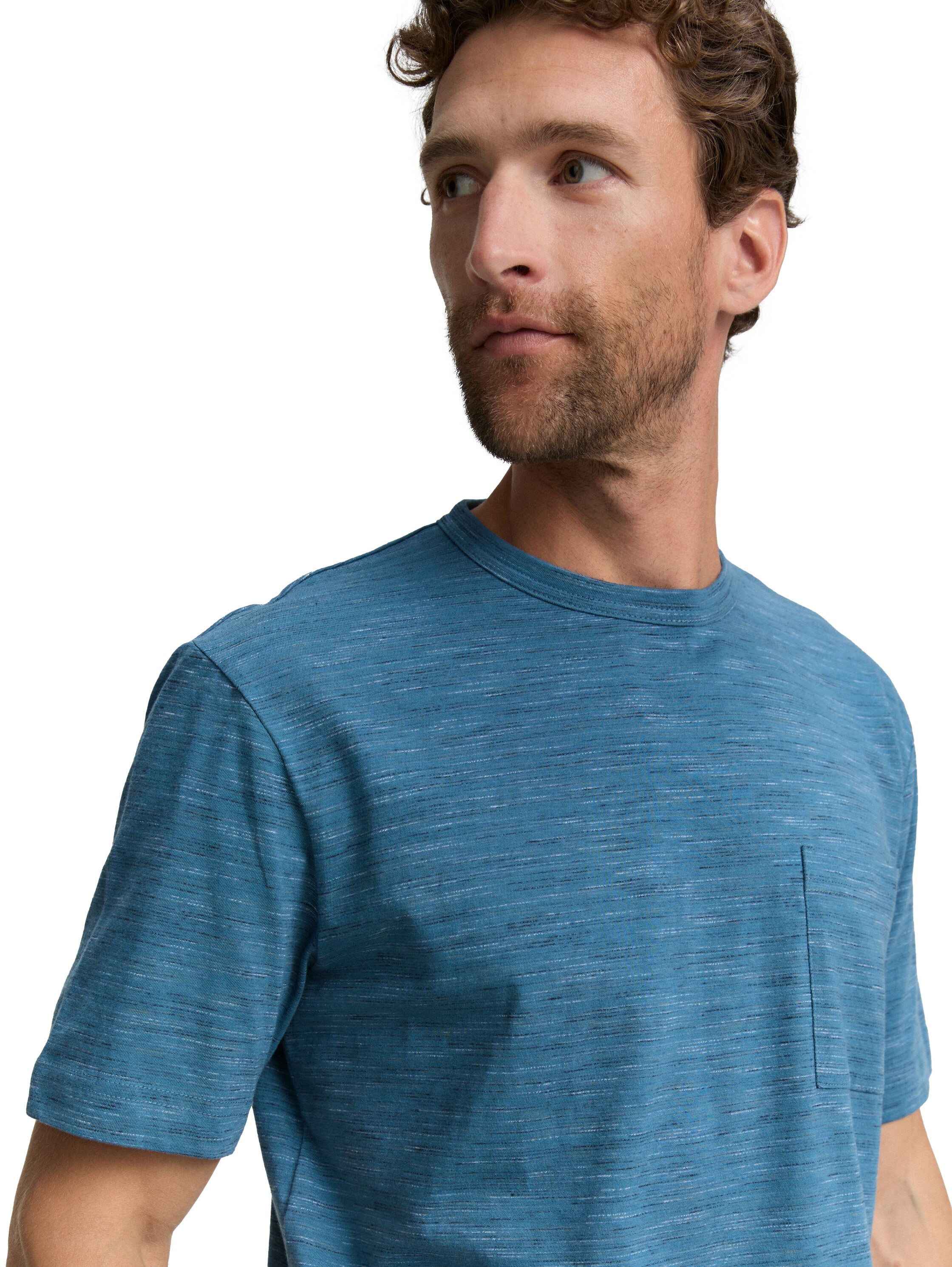 Tom Tailor Denim T-Shirt Erwachsene Männlich mit Brusttasche