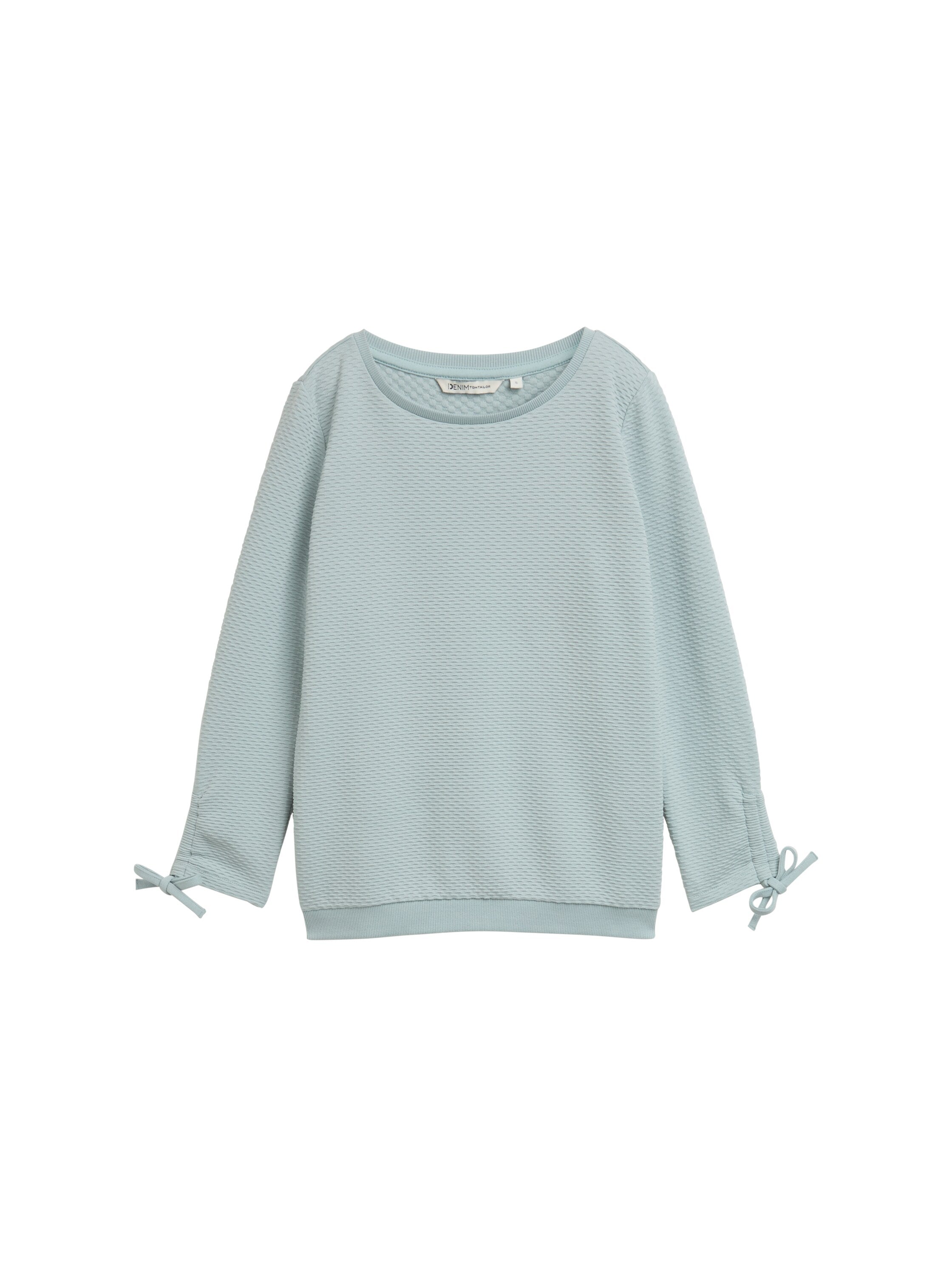 Tom Tailor Denim Sweatshirt mit Schnürung am Ärmelsaum für Frauen