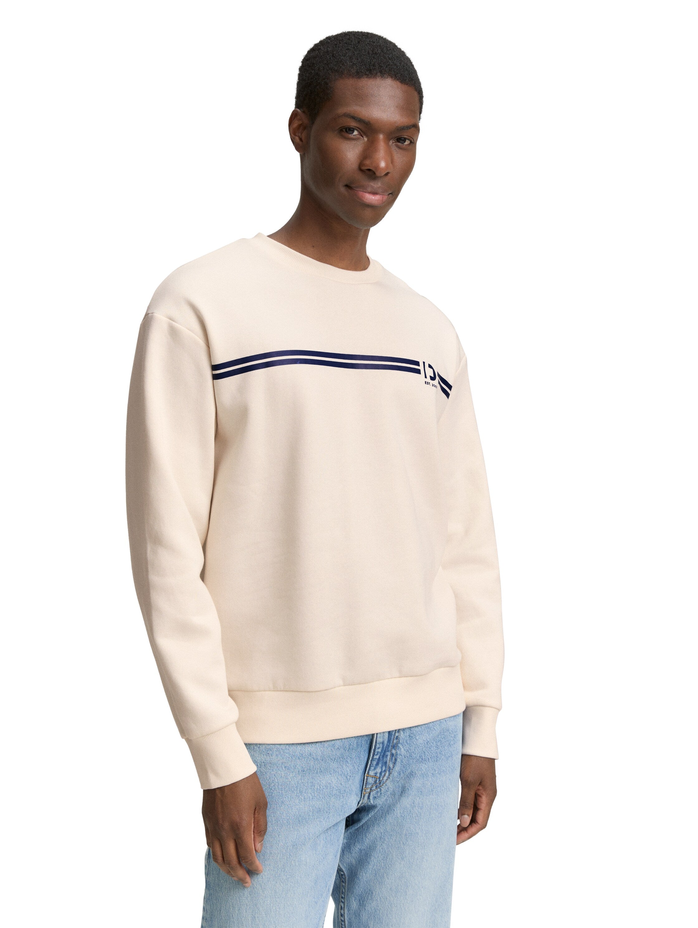 Tom Tailor Denim Crewneck Sweatshirt für Männer mit gestreiftem Print