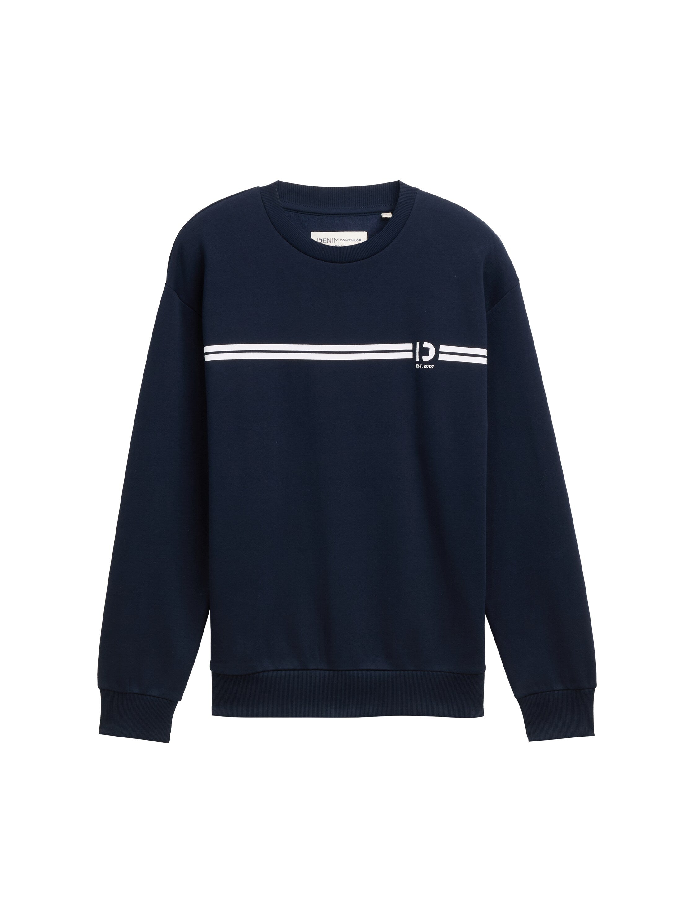 Tom Tailor Denim Crewneck Sweatshirt für Männer mit gestreiftem Print