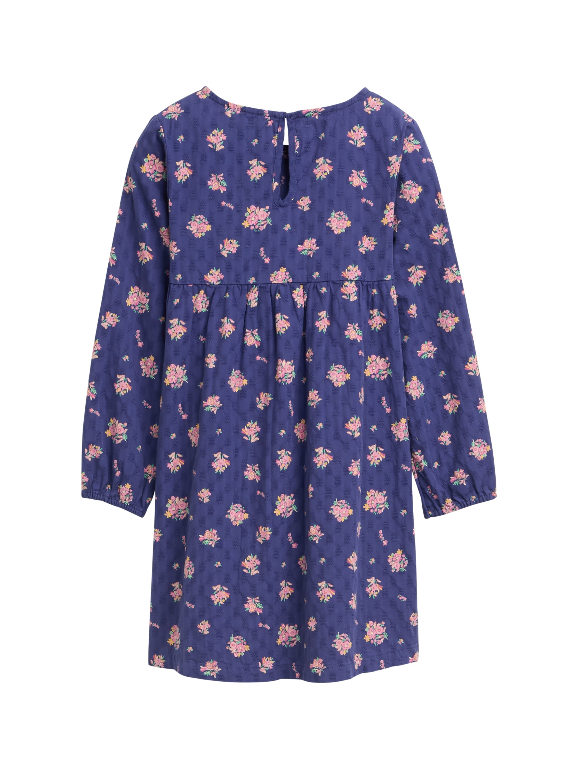 Tom Tailor Denim Kinder Kleid mit Blumen-Allover-Print und elastischem Ärmelsaum