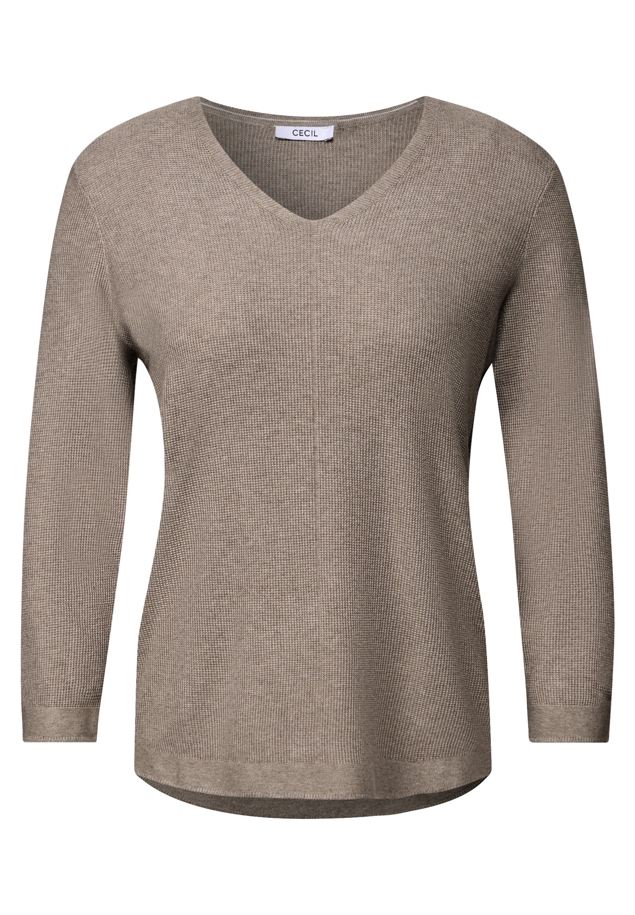 CECIL Damenpullover 3/4 Arm V-Ausschnitt Angenehme Strickqualität
