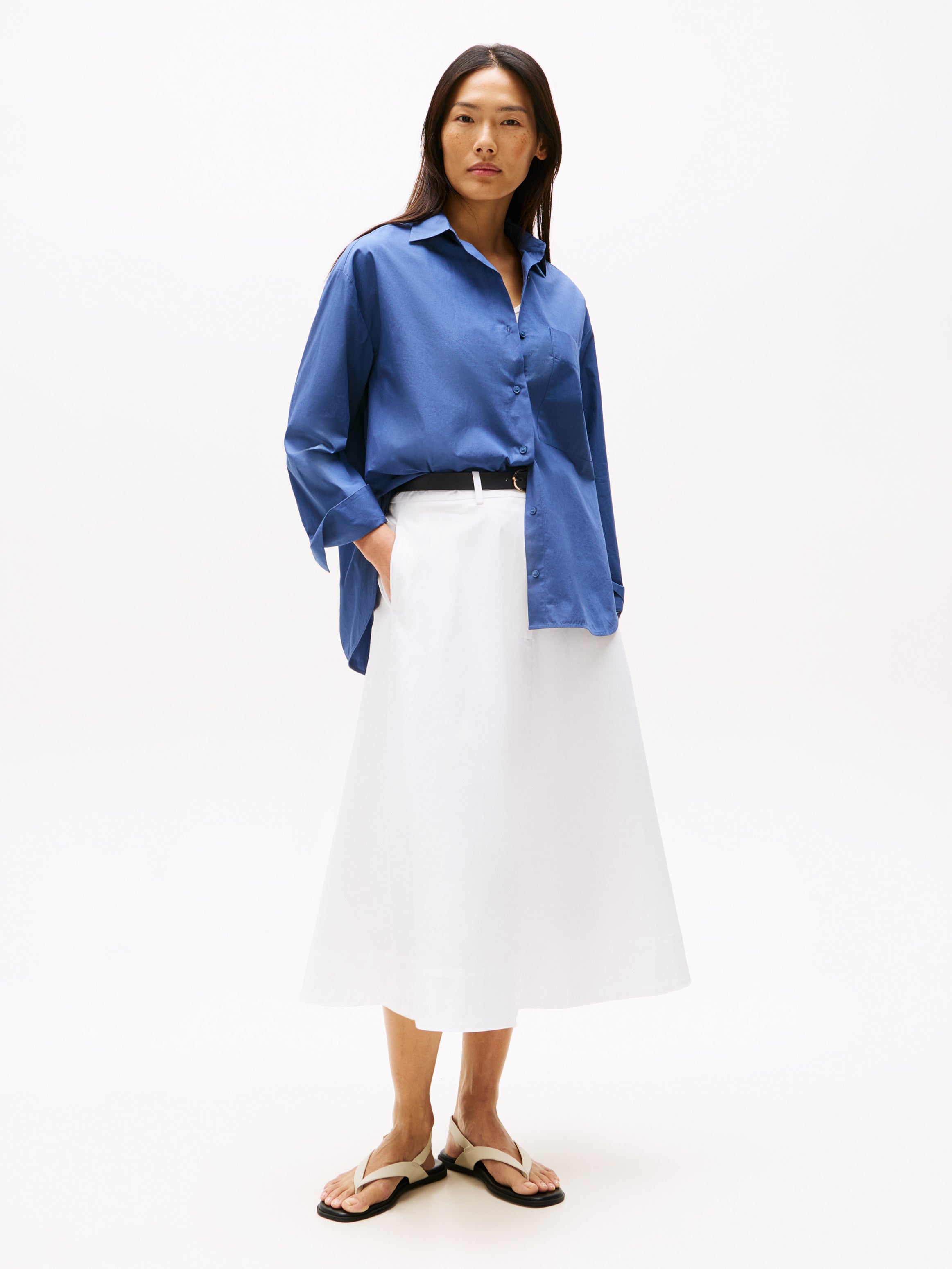 Sportswear Division Damen T-Shirt Baumwolle Blau
