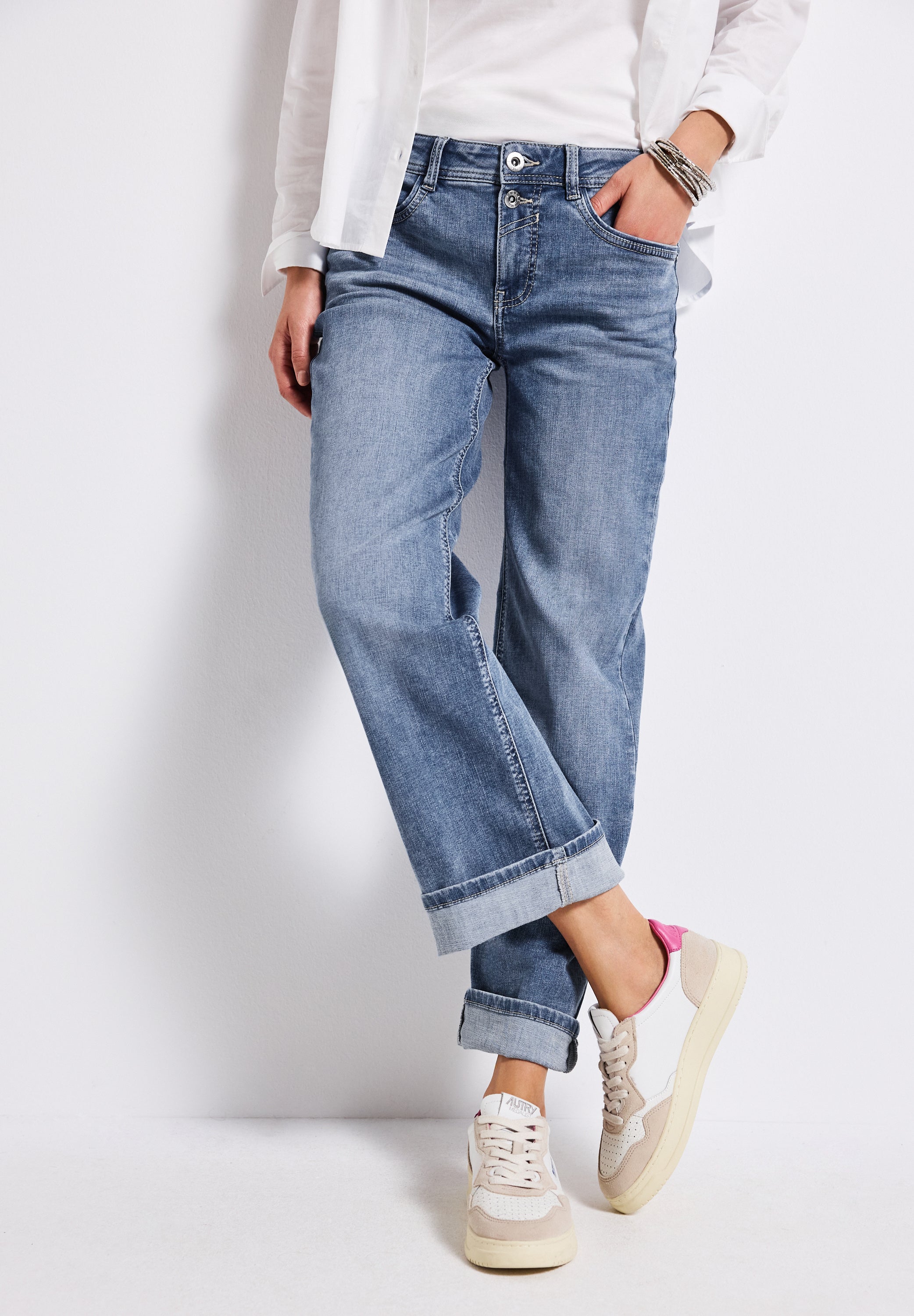 Street One Jeanshose Damen Casual Fit Straight Legs Stretchanteil