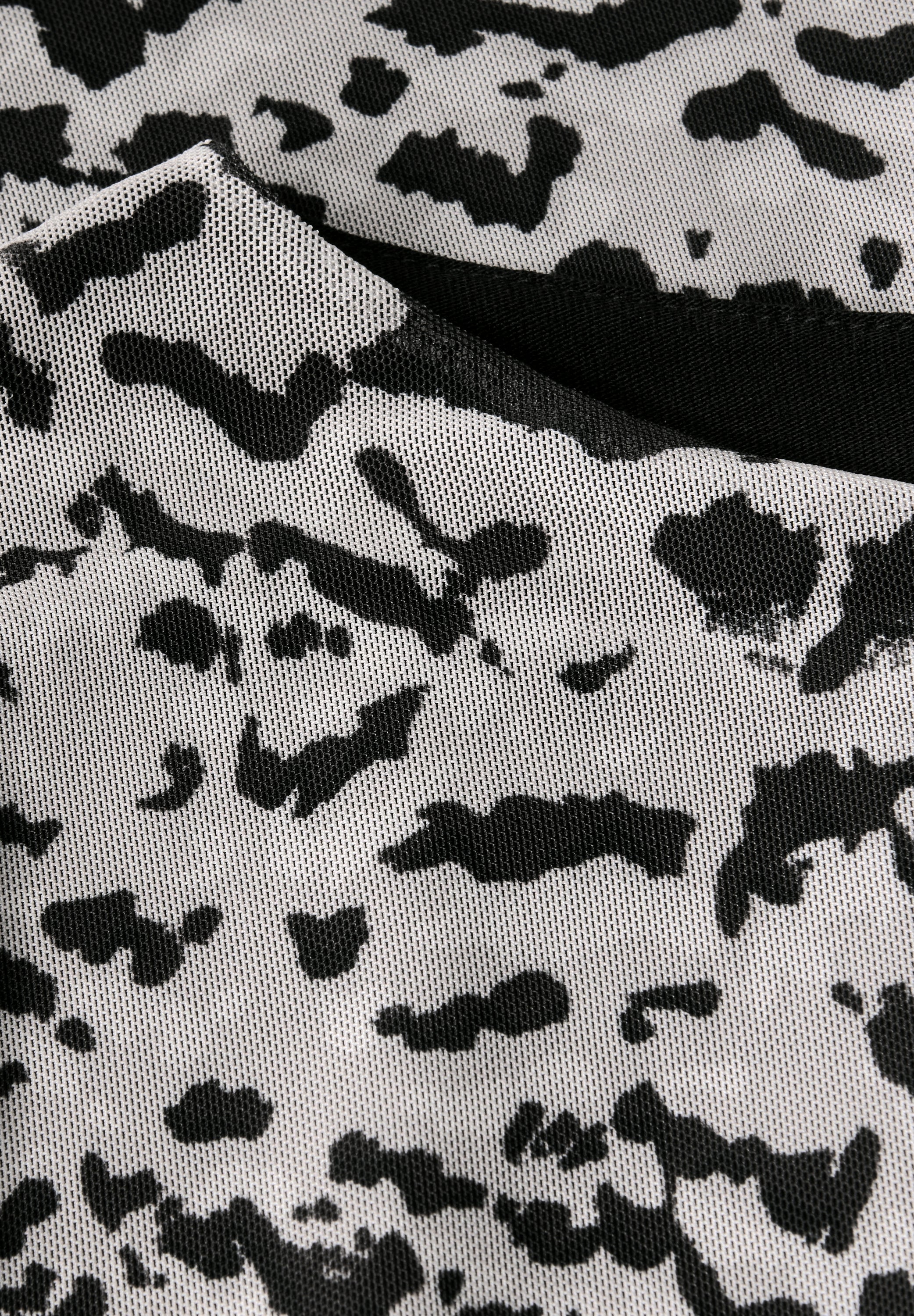 Street One Mesh-Kleid Damen Raffungen U-Boot-Ausschnitt