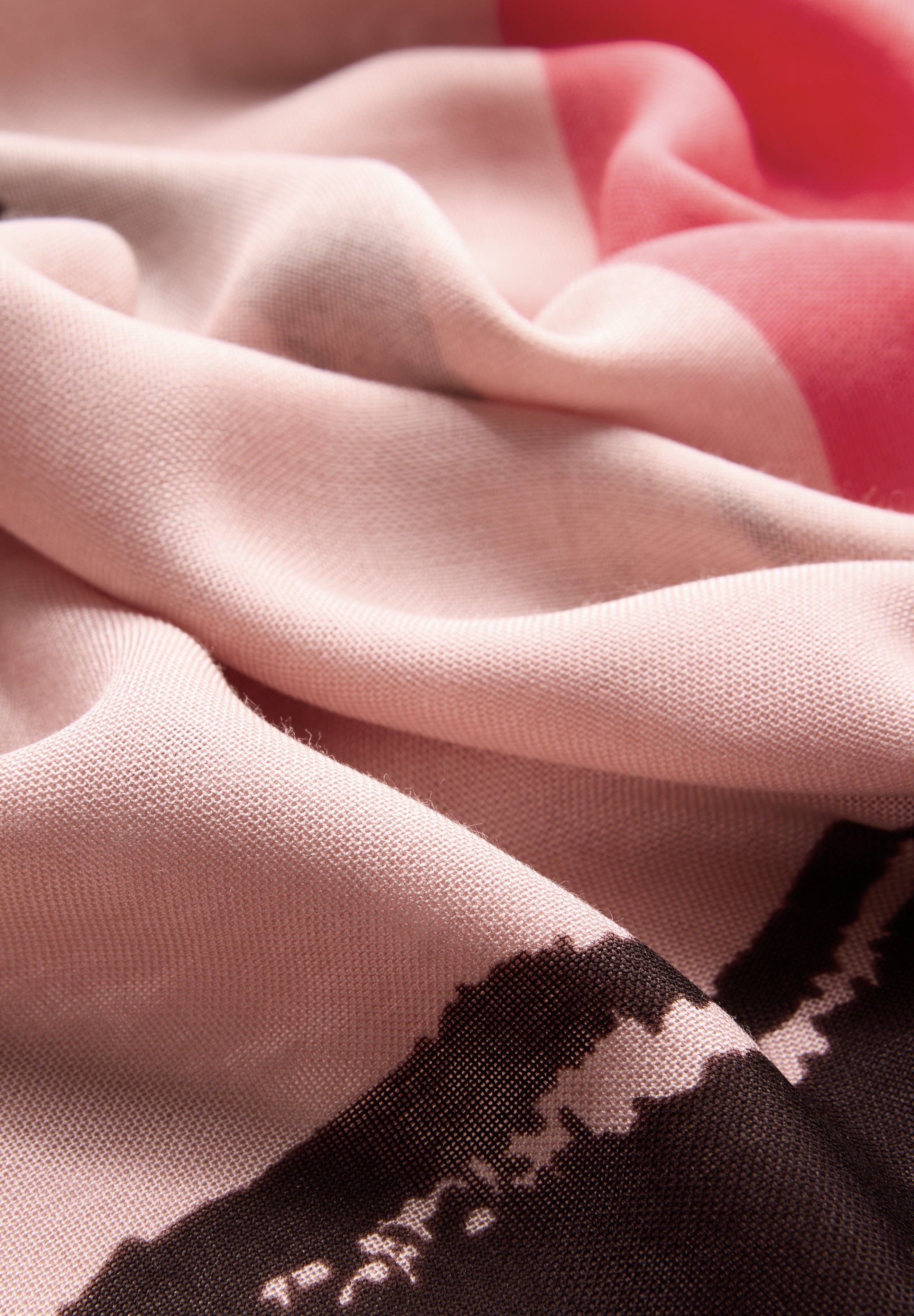 Street One langer Schal Damen mit grafischem Muster und Fransen