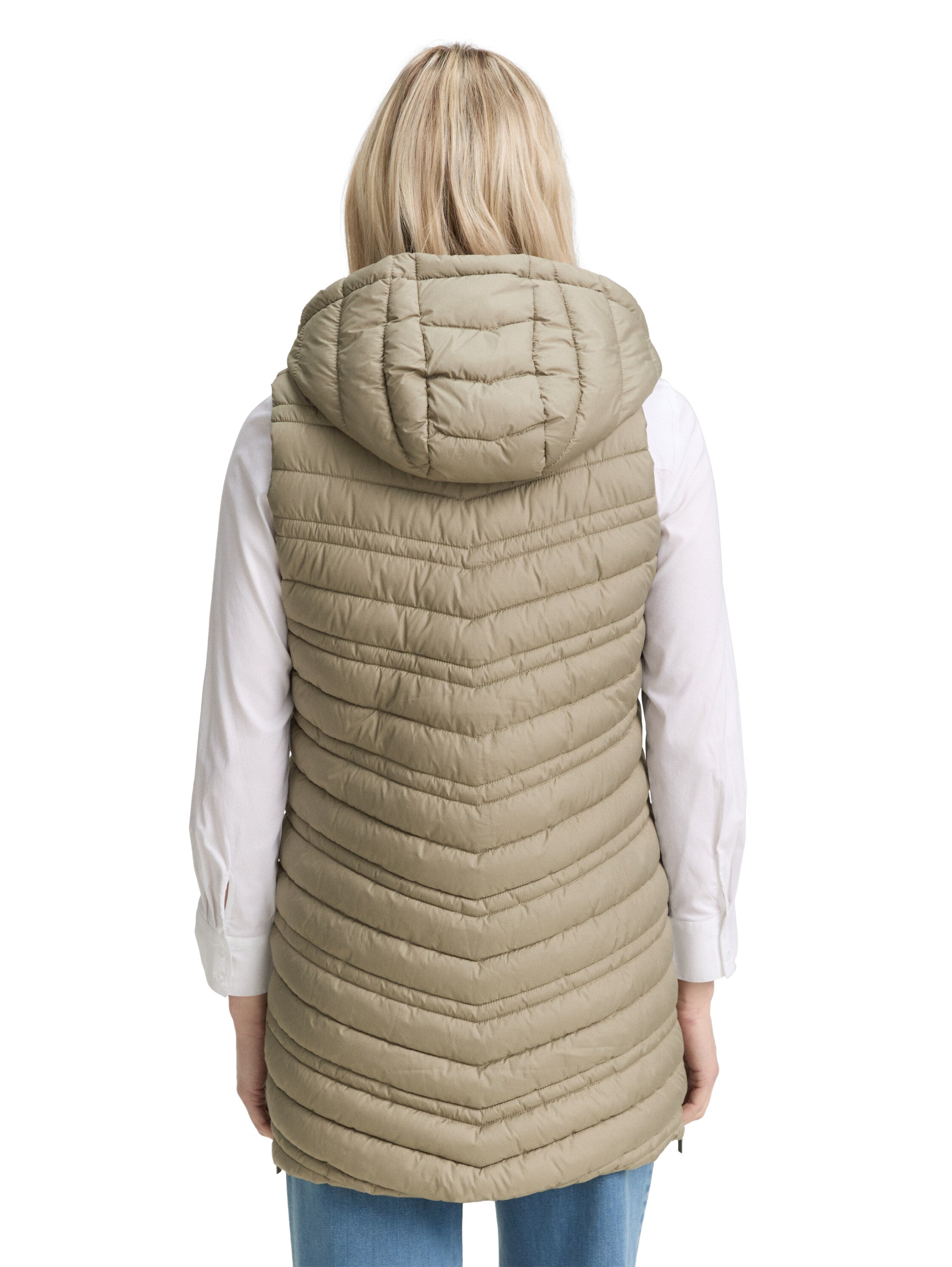 Tom Tailor Denim Lange Weste Damen Wasserabweisend